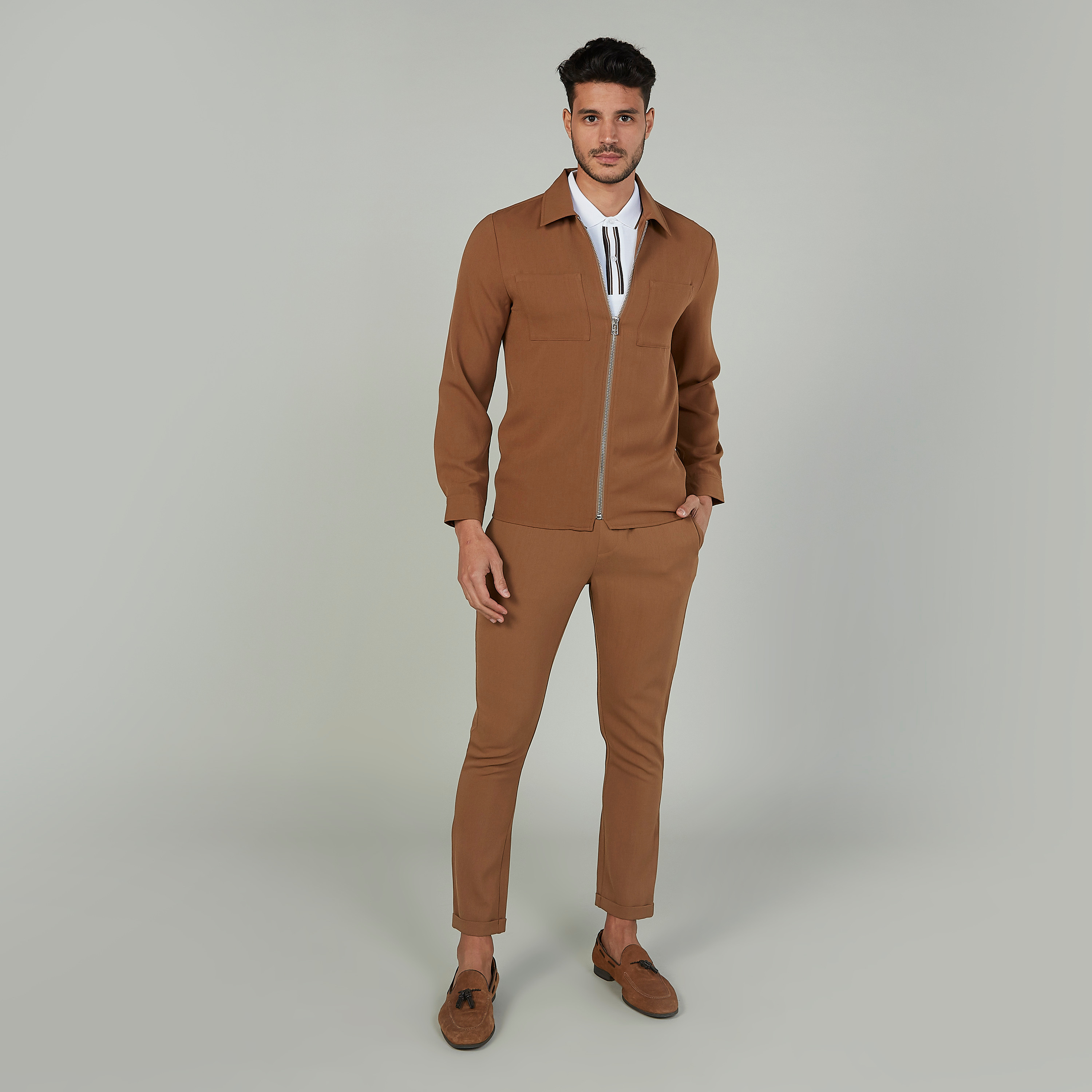 Slim Fit Textured Travel Jacket with Zip Closure-men-clothing-jacketsandblazers-jackets-image-2