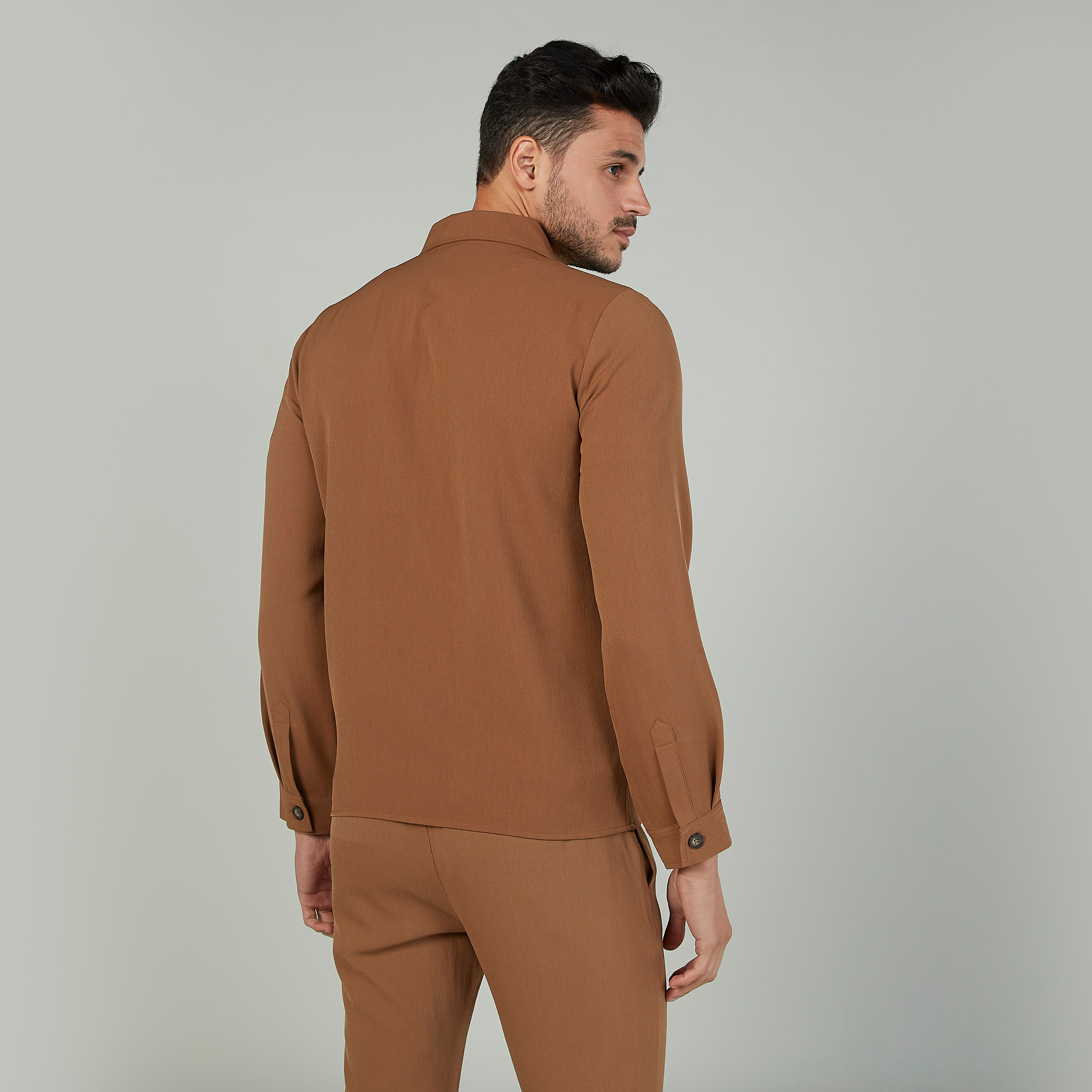 Slim Fit Textured Travel Jacket with Zip Closure-men-clothing-jacketsandblazers-jackets-image-4