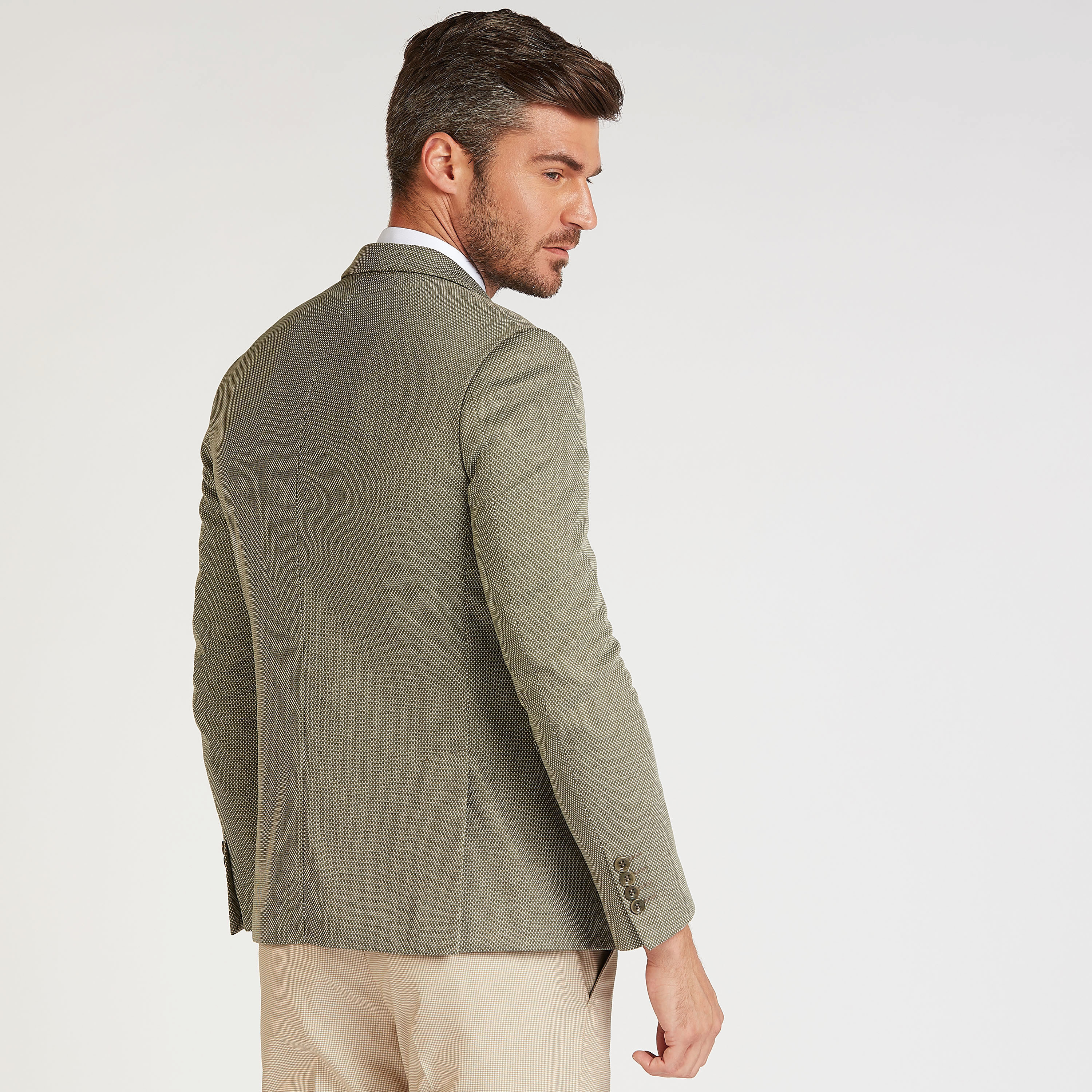 جاكيت رسمي سكيني بارز الملمس بأكمام طويلة وياقة مطويّة-men-clothing-jacketsandblazers-blazers-image-4