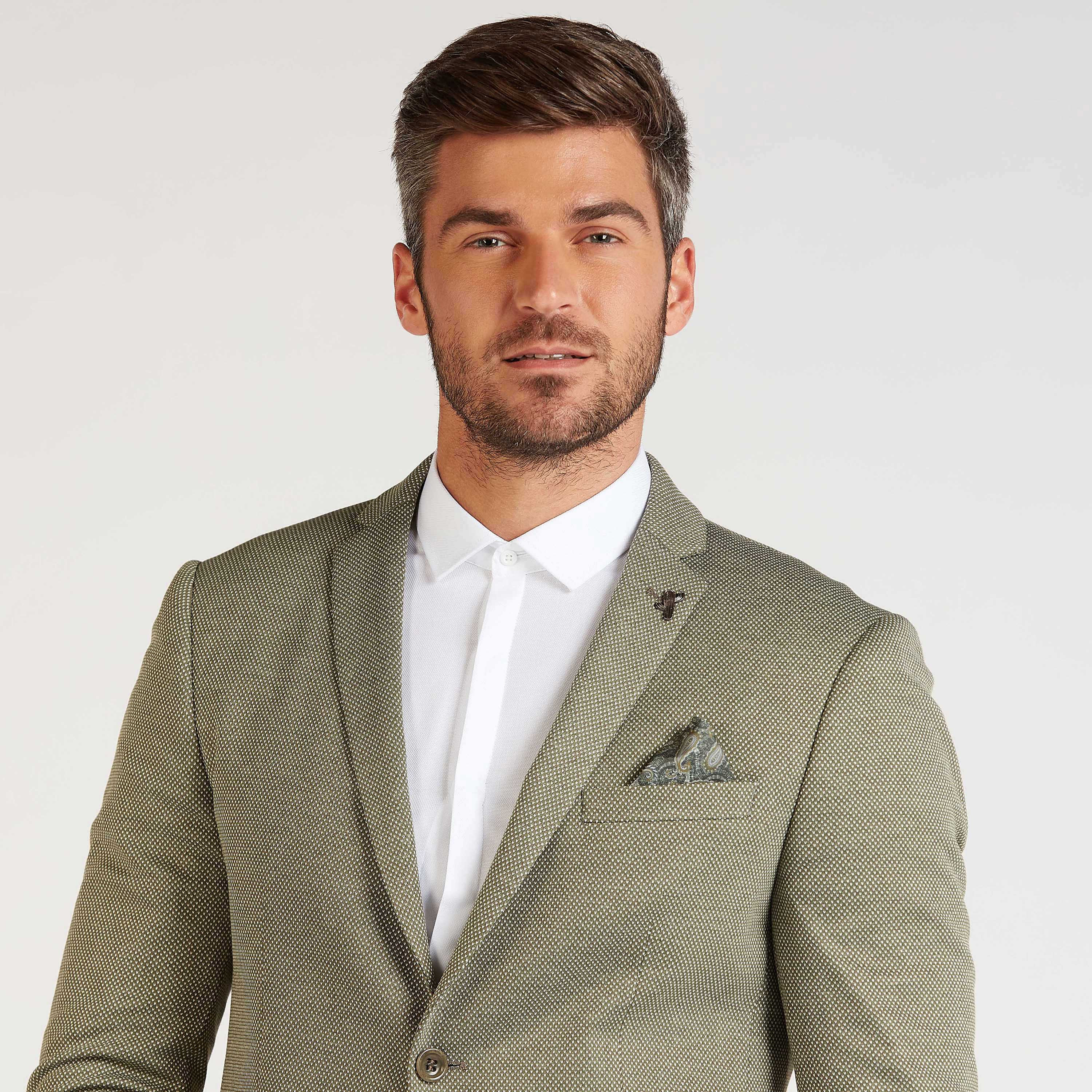 جاكيت رسمي سكيني بارز الملمس بأكمام طويلة وياقة مطويّة-men-clothing-jacketsandblazers-blazers-image-5