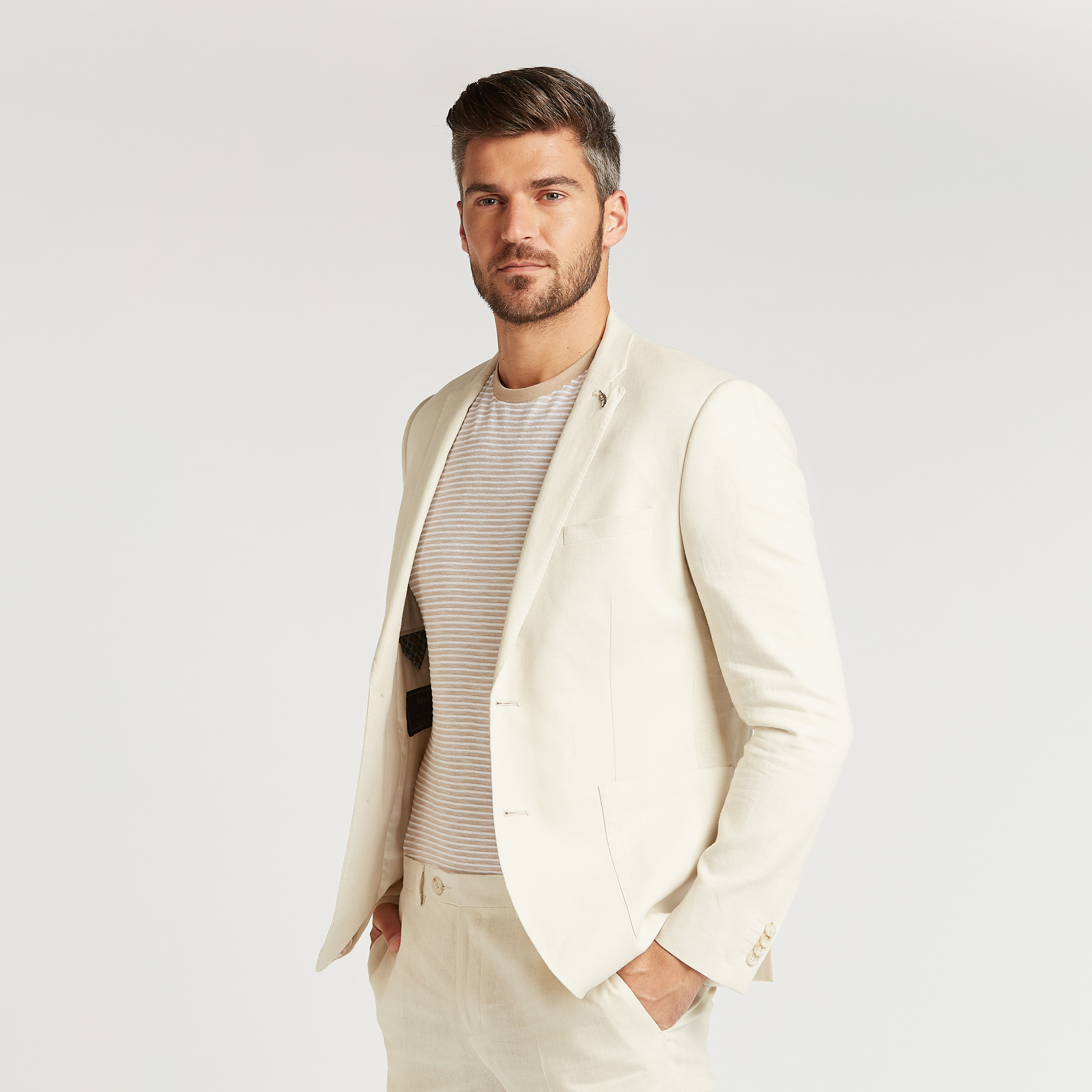 mens slim linen blazer