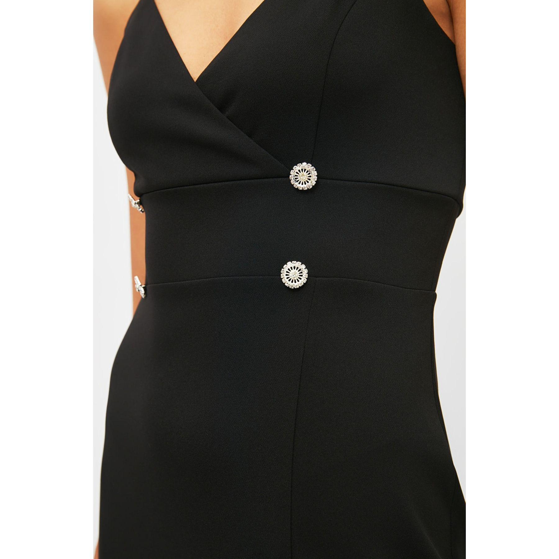 Trendyol Strappy Woven Sheath Maxi Dress with Split Hem-women-clothing-dresses-image-2