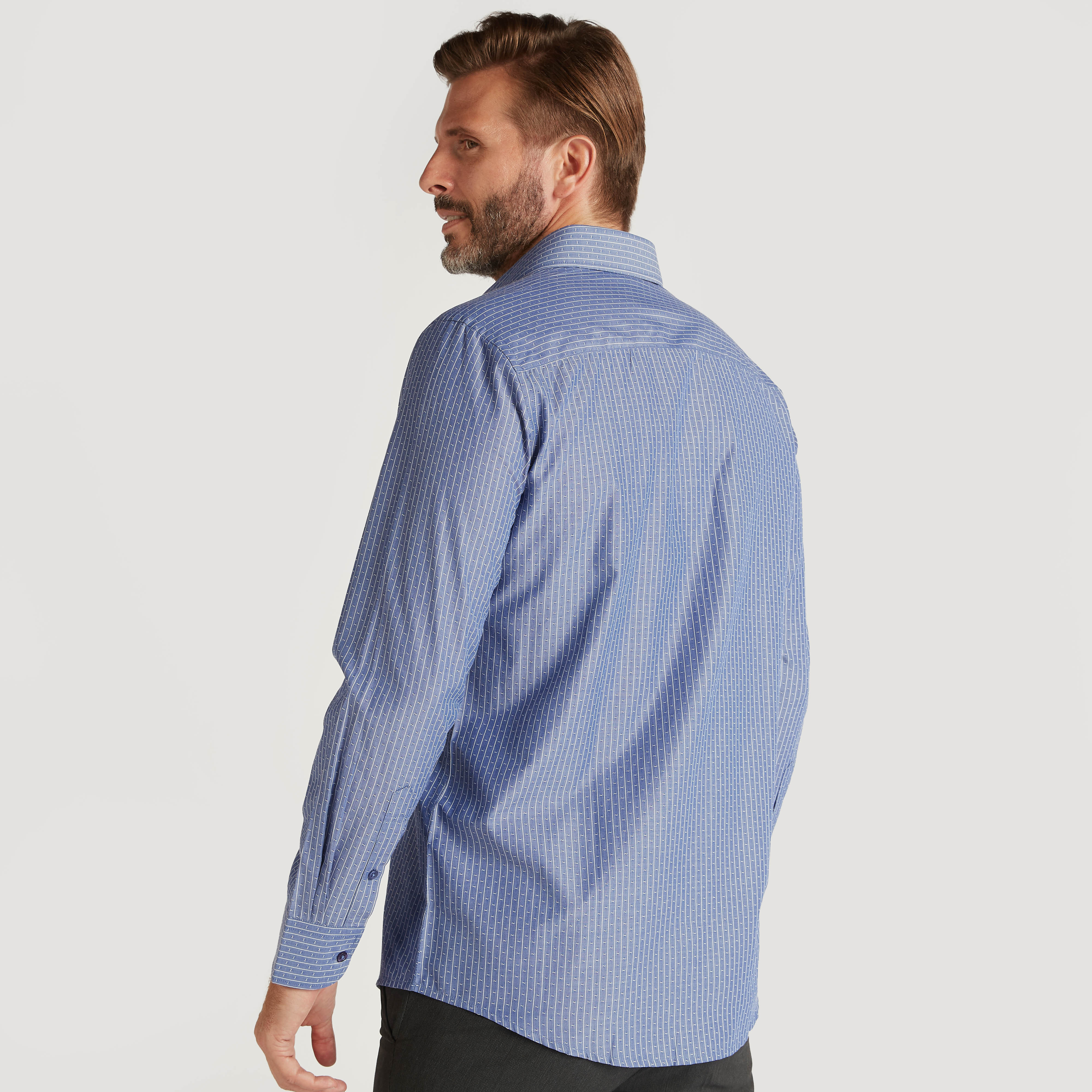 Striped Formal Shirt with Long Sleeves and Button Closure-men-clothing-shirts-image-4