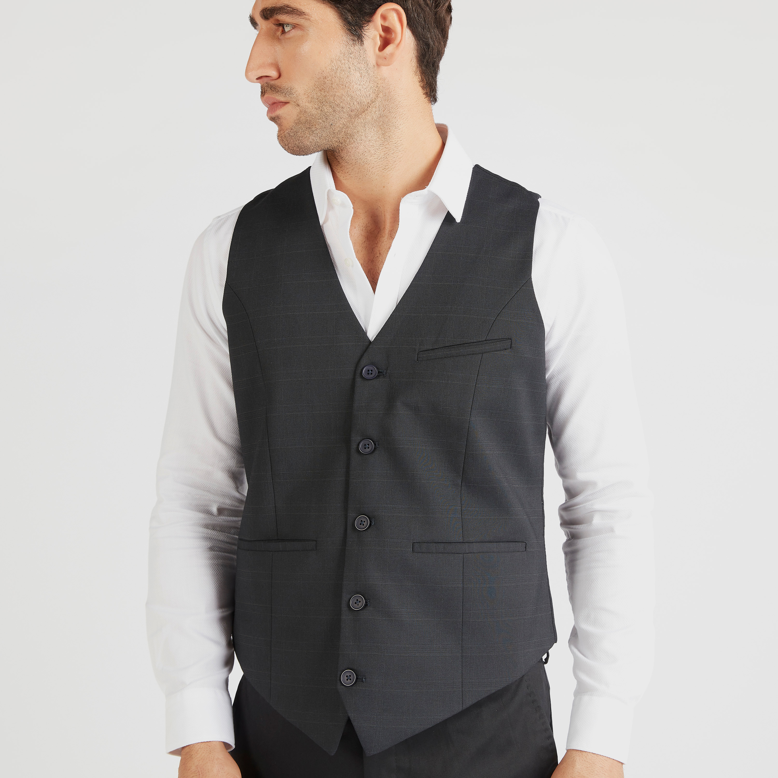 فيست بارز الملمس بزر إغلاق وجيوب داخلية-men-winterwear-jacketsandblazers-image-3