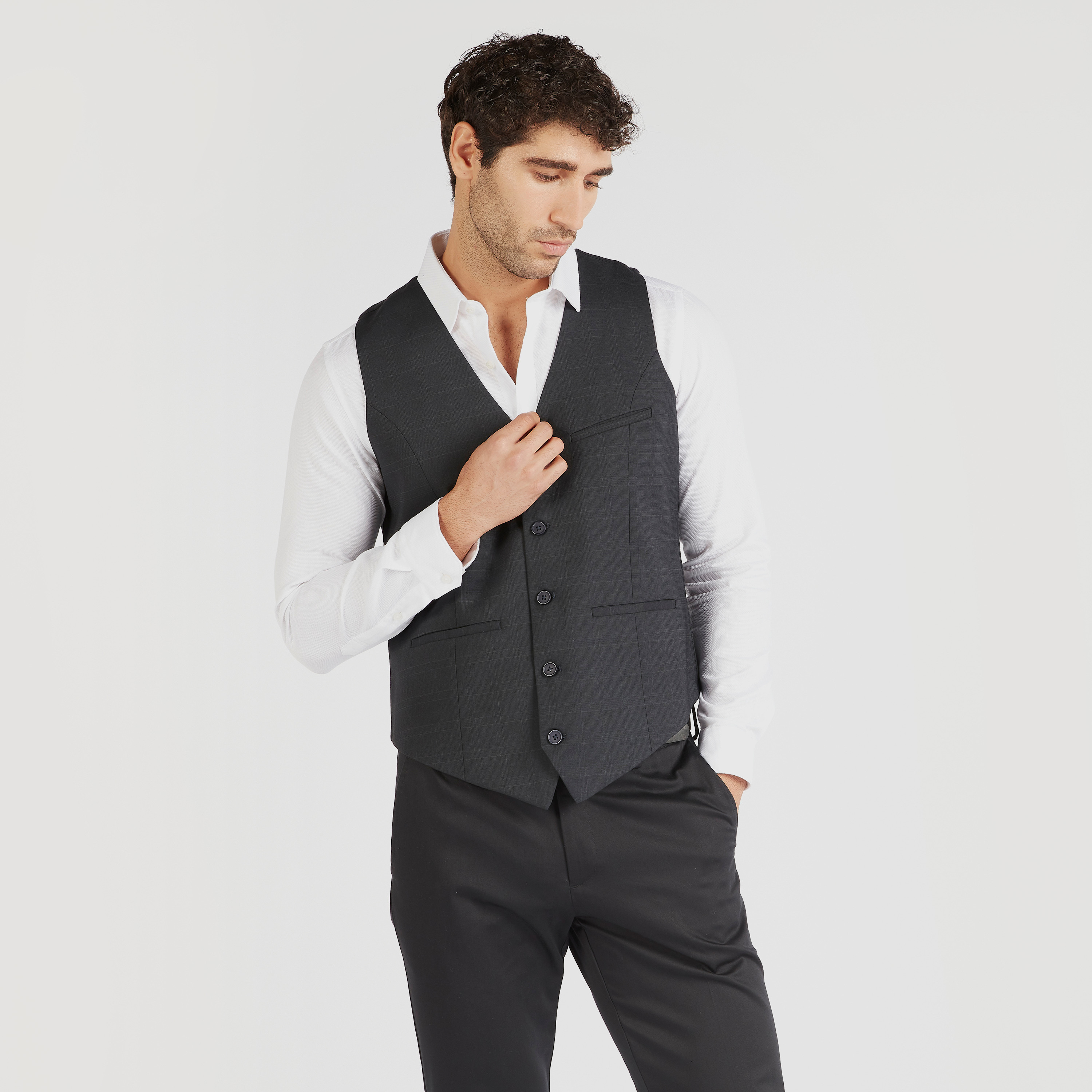 فيست بارز الملمس بزر إغلاق وجيوب داخلية-men-winterwear-jacketsandblazers-image-5