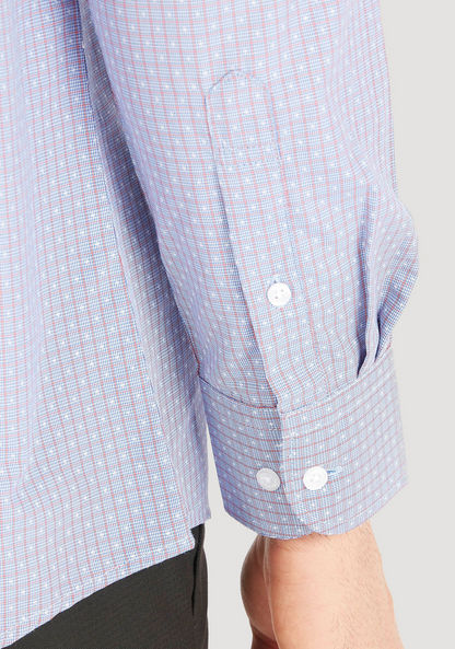 Checked Shirt with Long Sleeves and Chest Pocket-Shirts-image-5