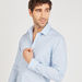 Solid Slim Fit Button Up Shirt with Long Sleeves-Shirts-thumbnailMobile-4