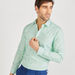 Solid Slim Fit Button Up Shirt with Long Sleeves-Shirts-thumbnail-0