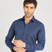 Solid Slim Fit Button Up Shirt with Long Sleeves-Shirts-thumbnail-0