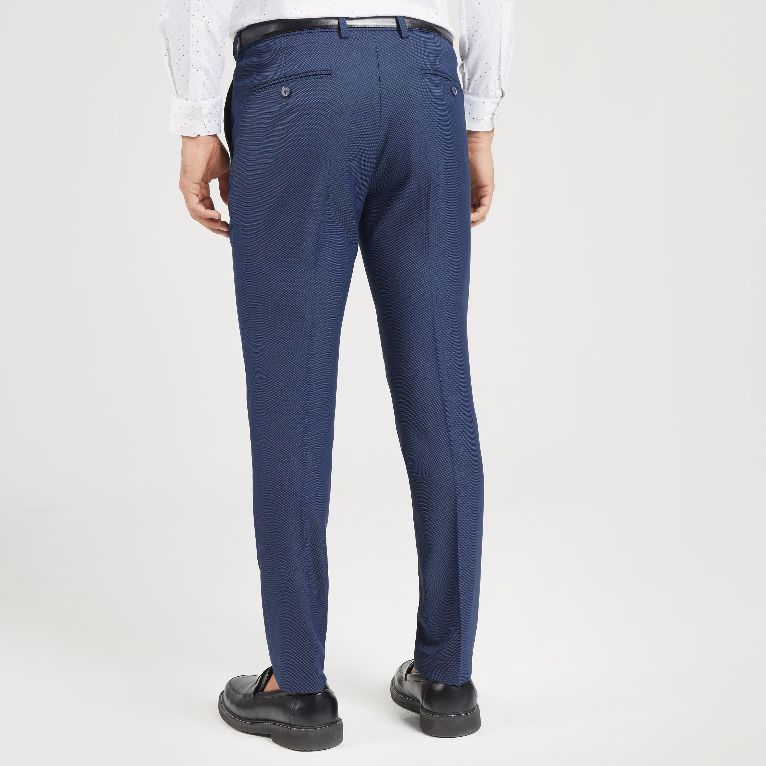 Textured Full Length Trousers with Pockets and Belt-men-clothing-trousersandchinos-trousers-image-8