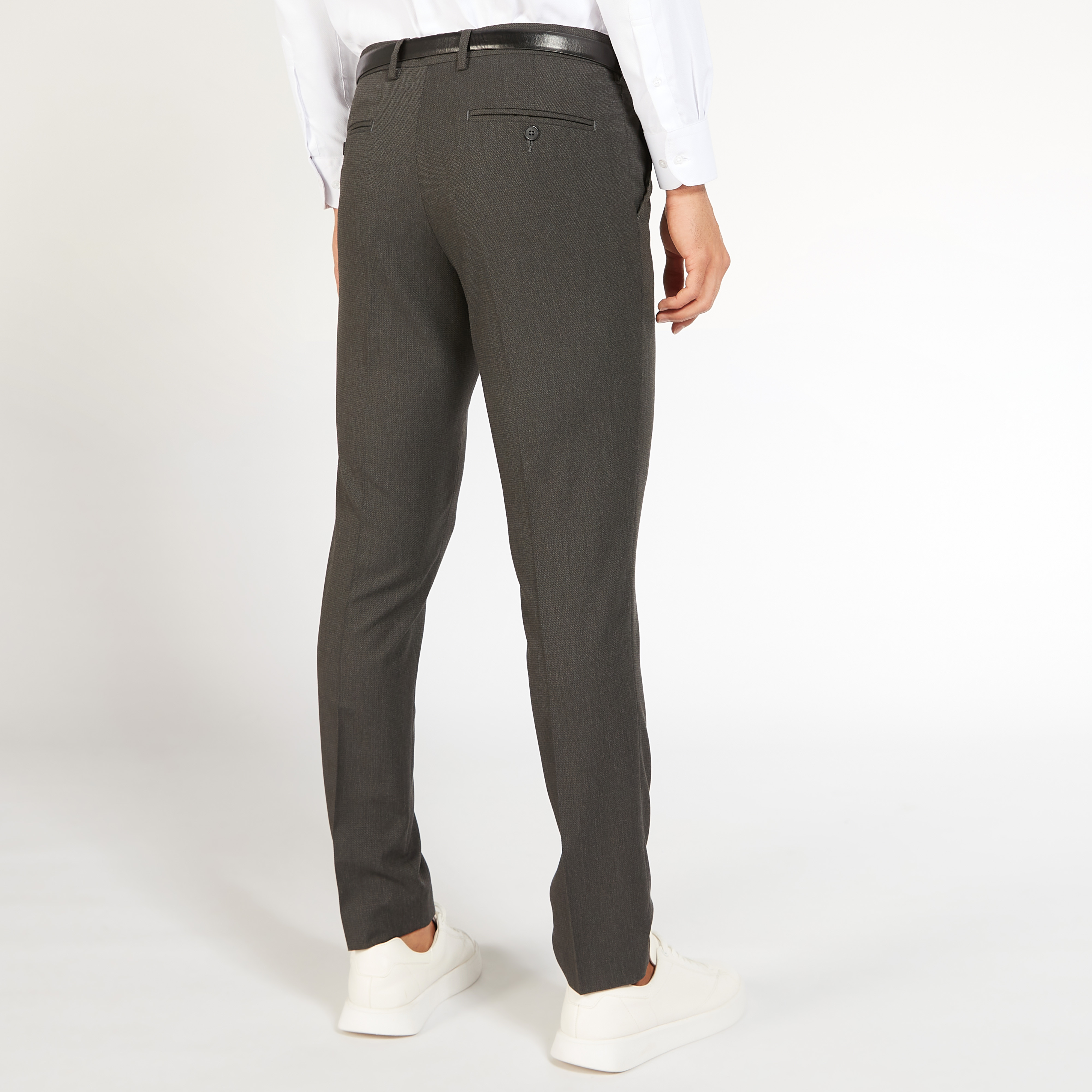 Textured Full Length Trousers with Pockets and Belt-men-clothing-trousersandchinos-trousers-image-16
