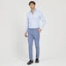 Textured Slim Fit Trousers with Button Closure and Pockets-Pants-thumbnailMobile-1