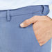 Textured Slim Fit Trousers with Button Closure and Pockets-Pants-thumbnailMobile-2