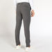 Textured Slim Fit Trousers with Button Closure and Pockets-Pants-thumbnail-3
