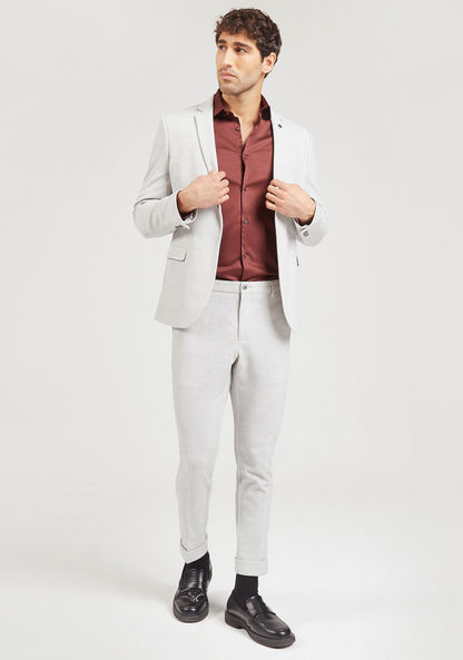Solid Formal Shirt with Long Sleeves and Button Closure-Shirts-image-1