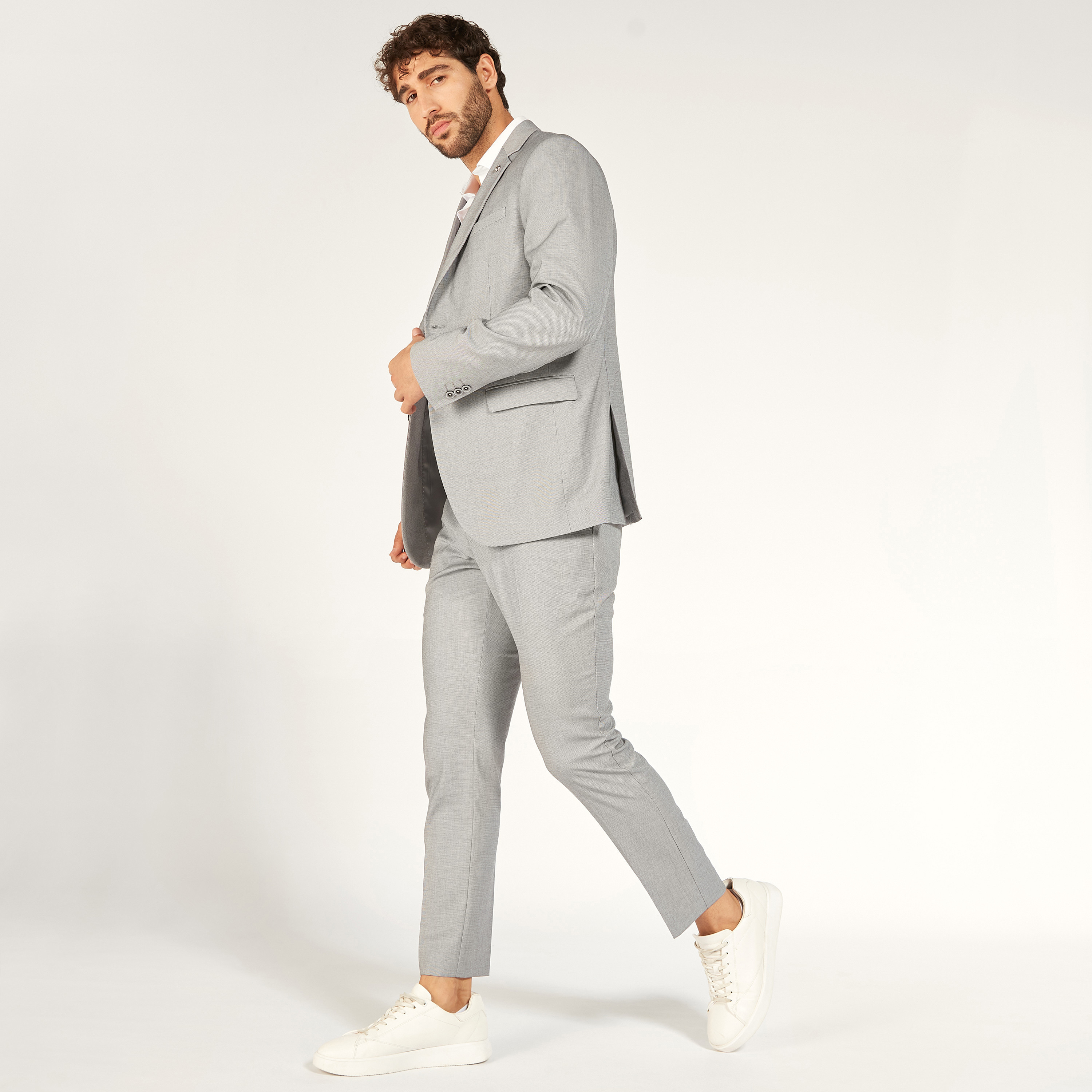 Textured Formal Trousers with Button Closure and Pockets-men-clothing-bottoms-trousersandchinos-trousers-image-2