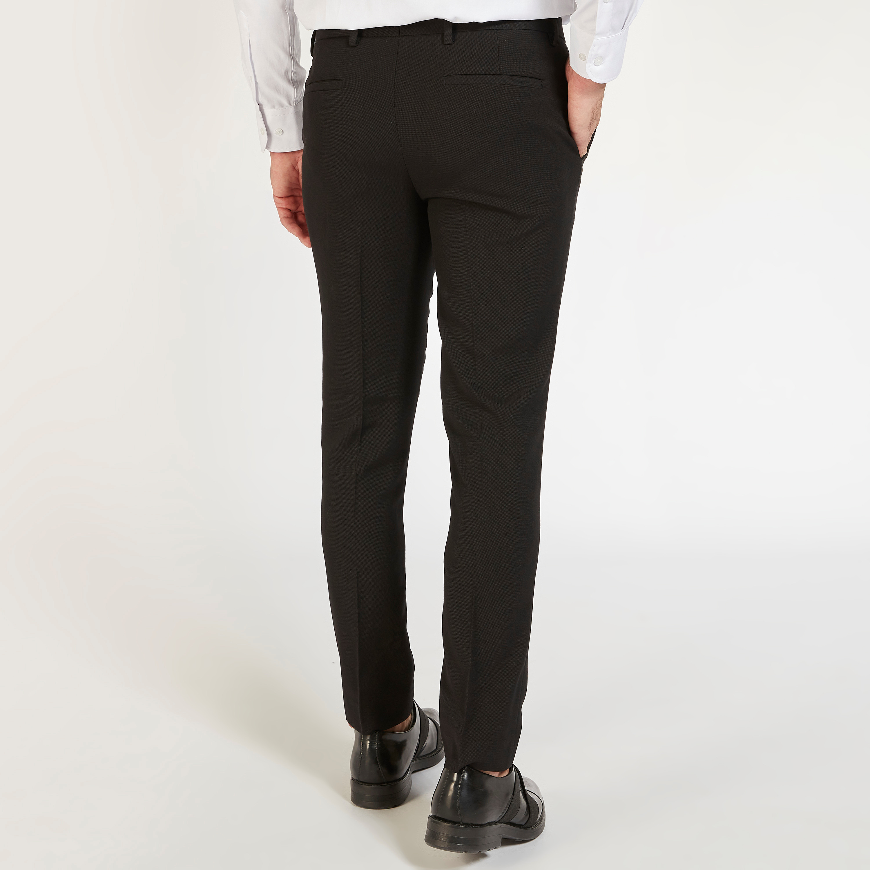 بنطلون رسمي سادة بزر إغلاق وجيوب-men-clothing-bottoms-trousersandchinos-trousers-image-4
