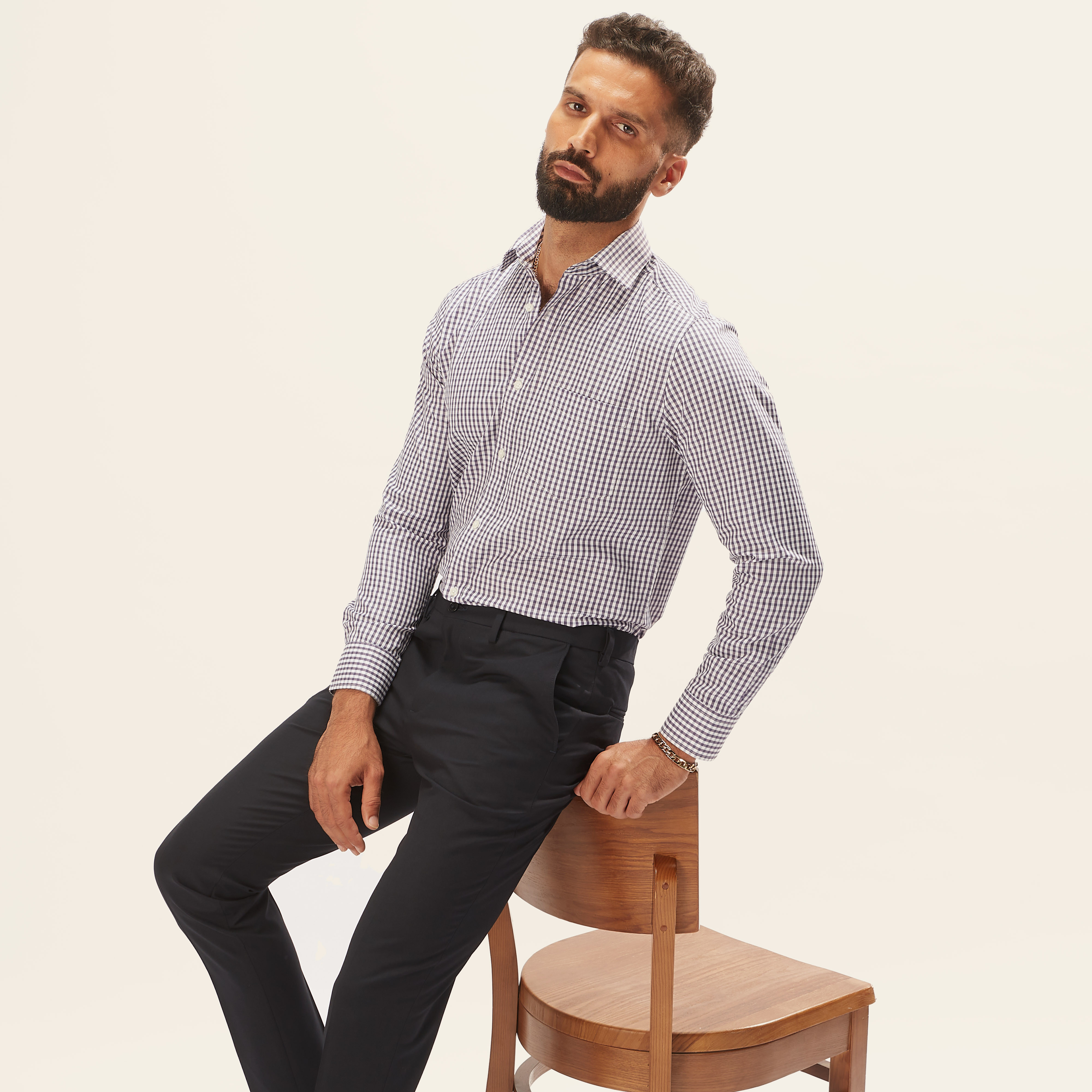 Shop Checked Easy Iron Formal Shirt 