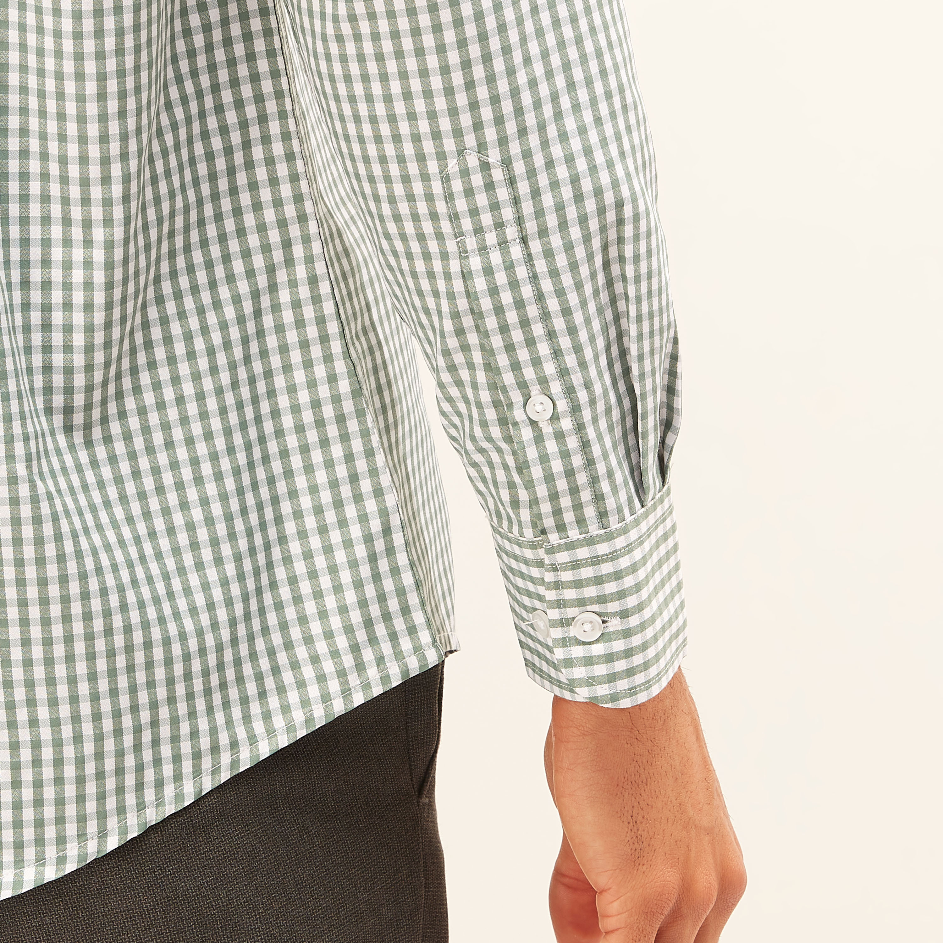 قميص كاروهات بأكمام طويلة وجيب على الصدر-men-clothing-shirts-image-5