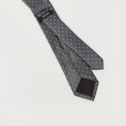ربطة عنق بارزة الملمس بحلقة تثبيت
