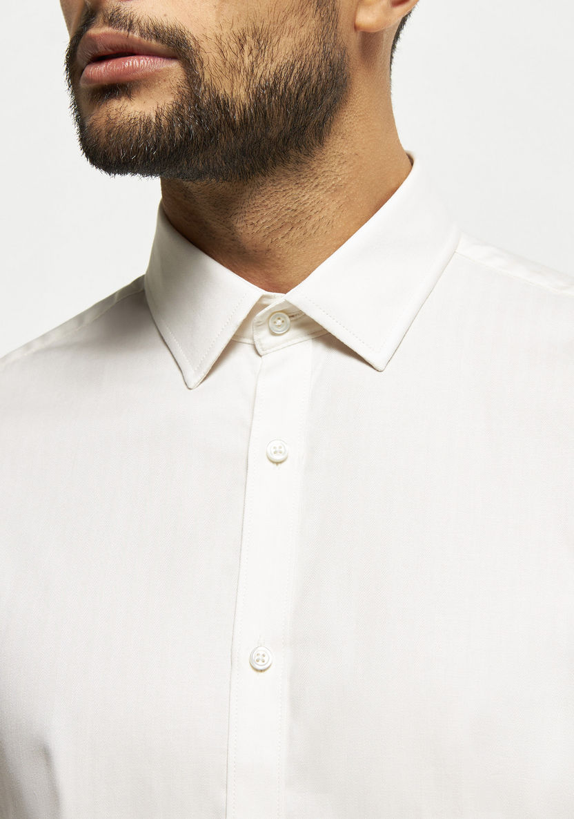 Buy Solid Formal Shirt with Long Sleeves and Button Closure | Splash UAE