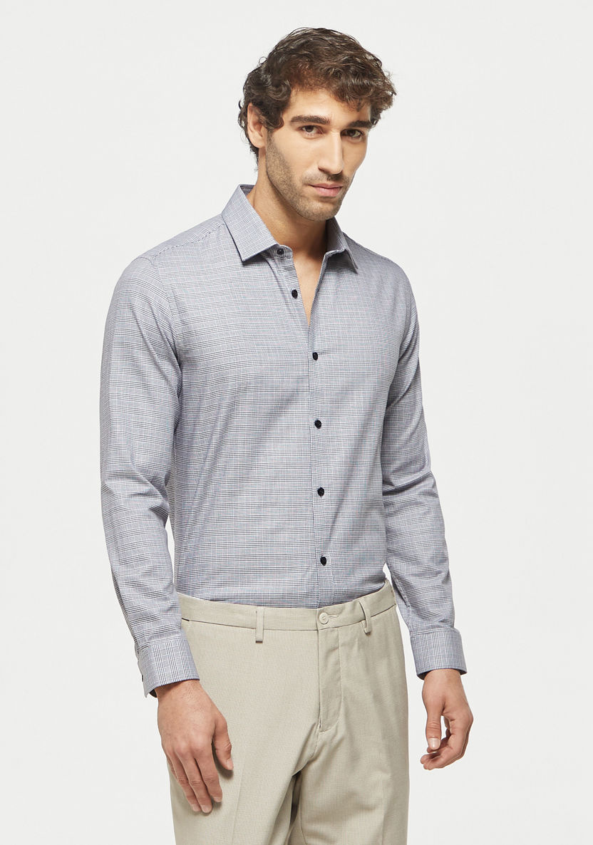 Buy Checked Shirt with Spread Collar and Long Sleeves | Splash UAE