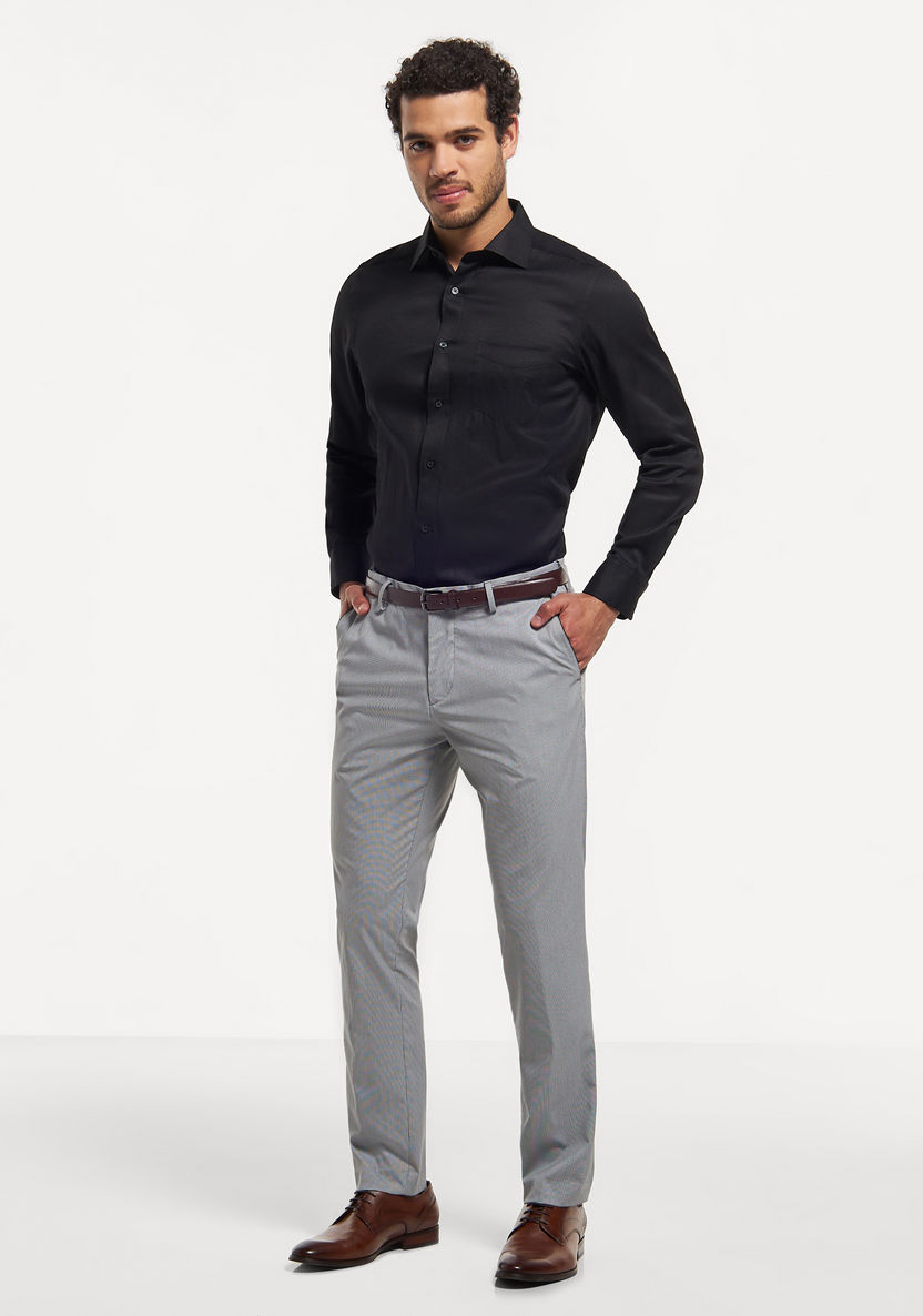 Buy Checked Formal Trouser with Button Closure and Pockets | Splash KSA