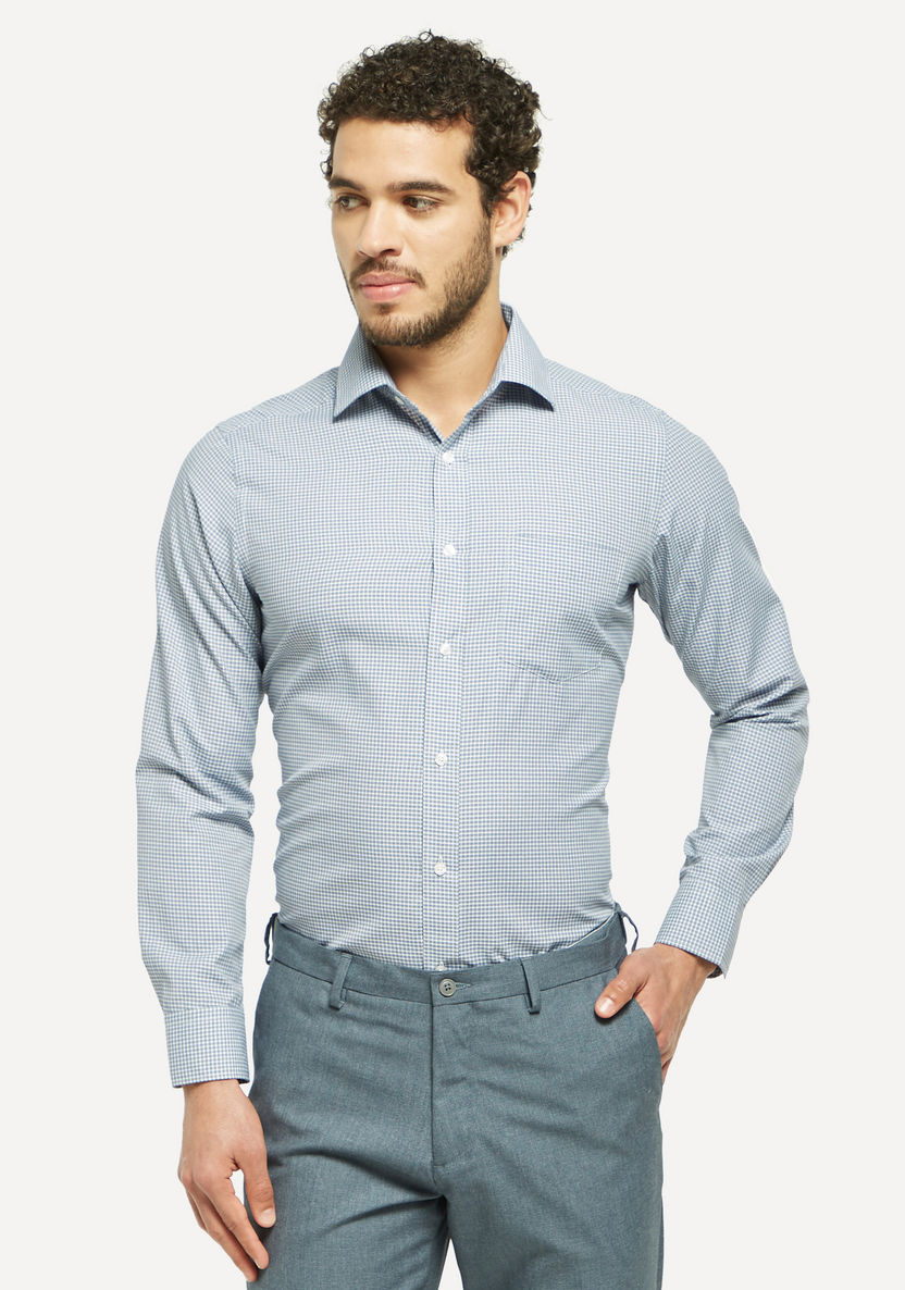 Buy Checked Infinity Shirt with Long Sleeves and Chest Pocket | Splash UAE