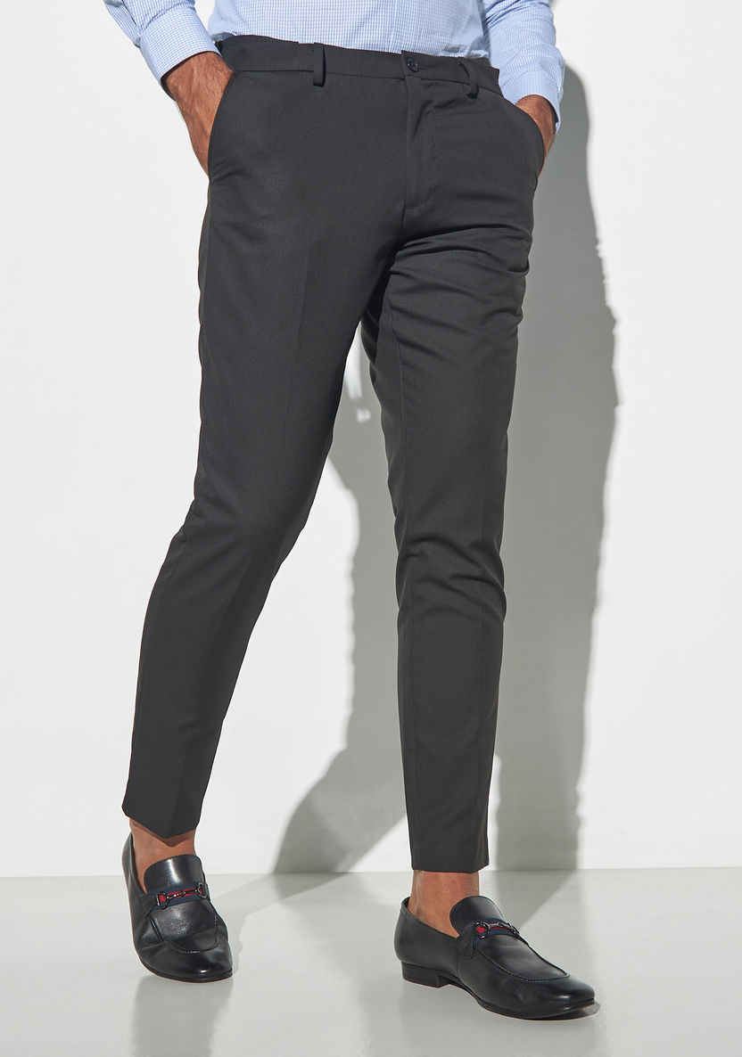 Buy Men's Solid Full Length Formal Trousers Online | Centrepoint KSA