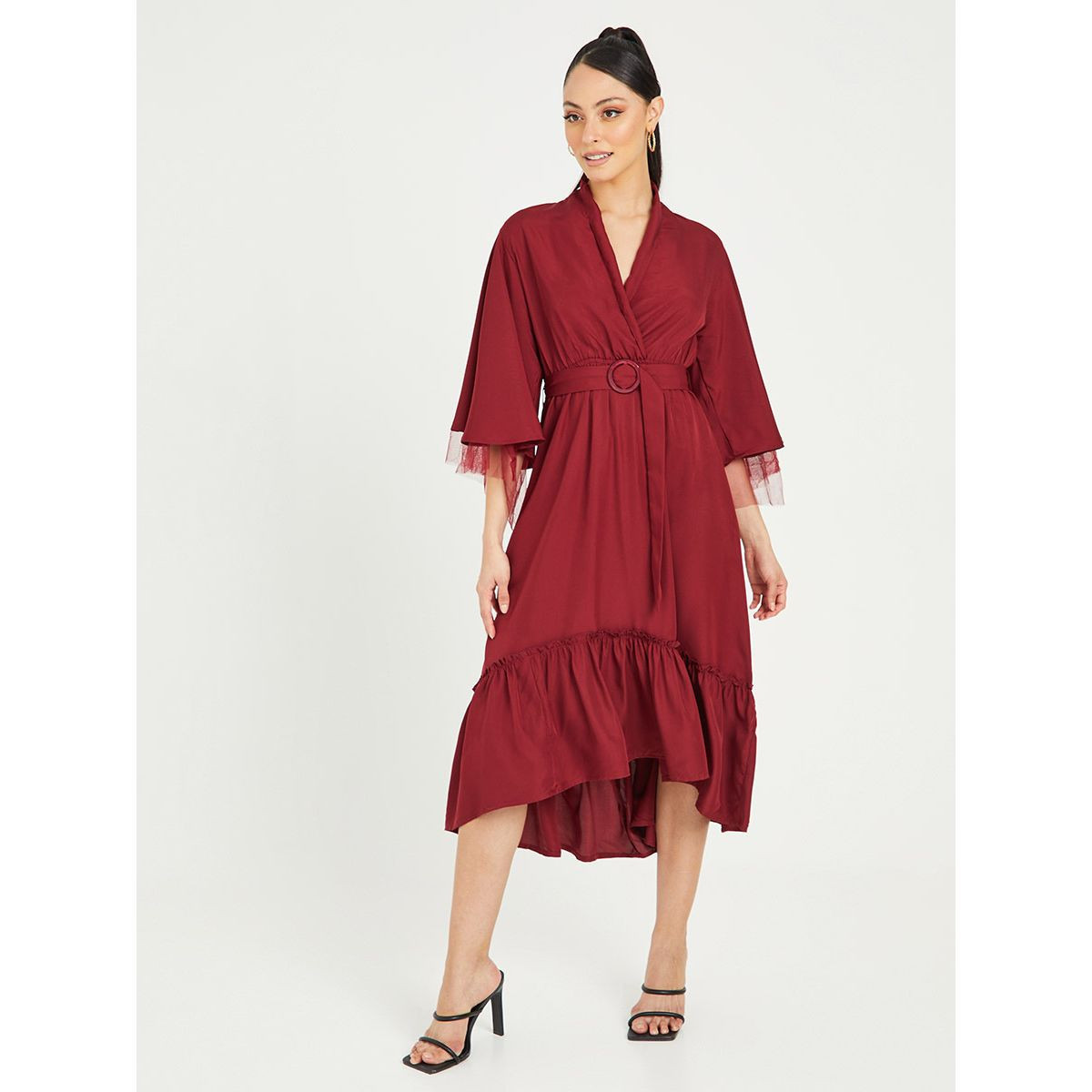فستان ميدي بحزام خصر-women-clothing-dresses-image-1
