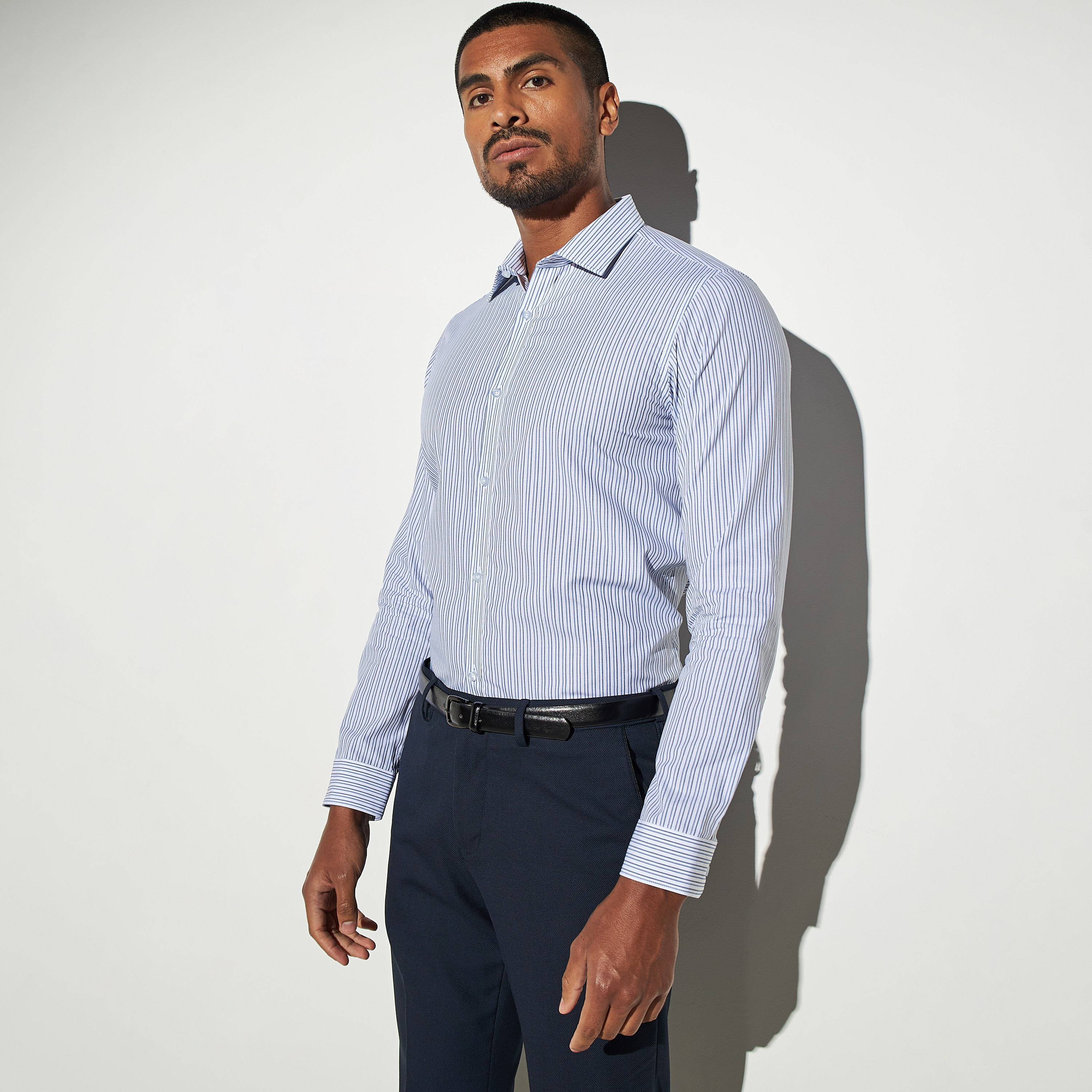 Striped formal 2025 shirt mens