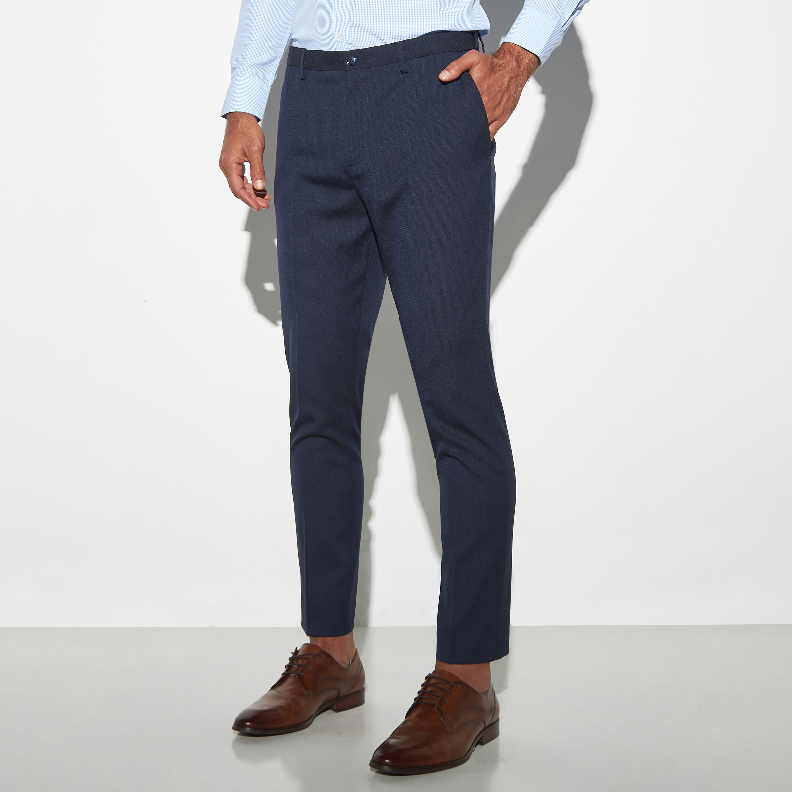 Regular fit stretch men's trousers - Valry Black La Martina | Shop Online