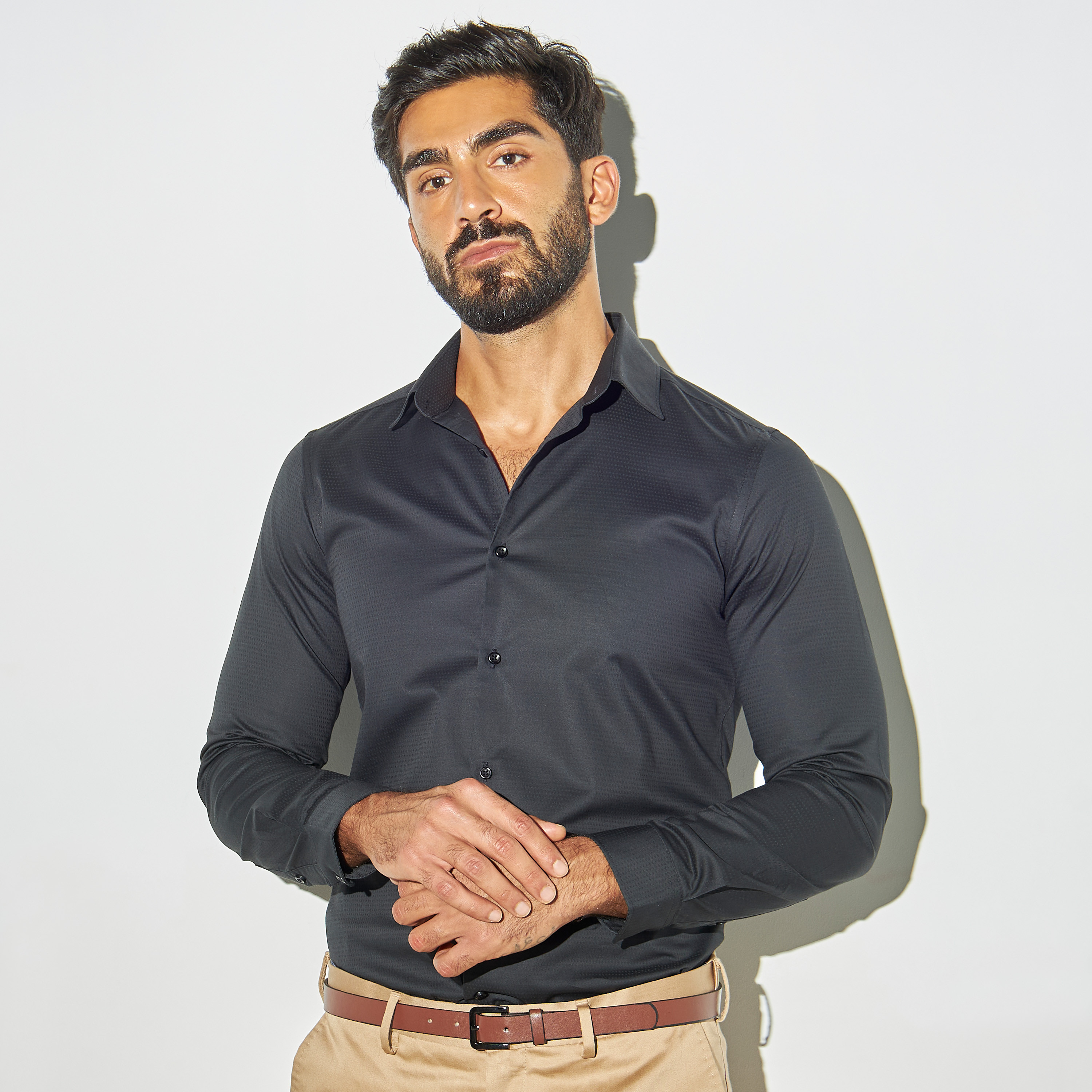 Muscle fit formal shirts sale