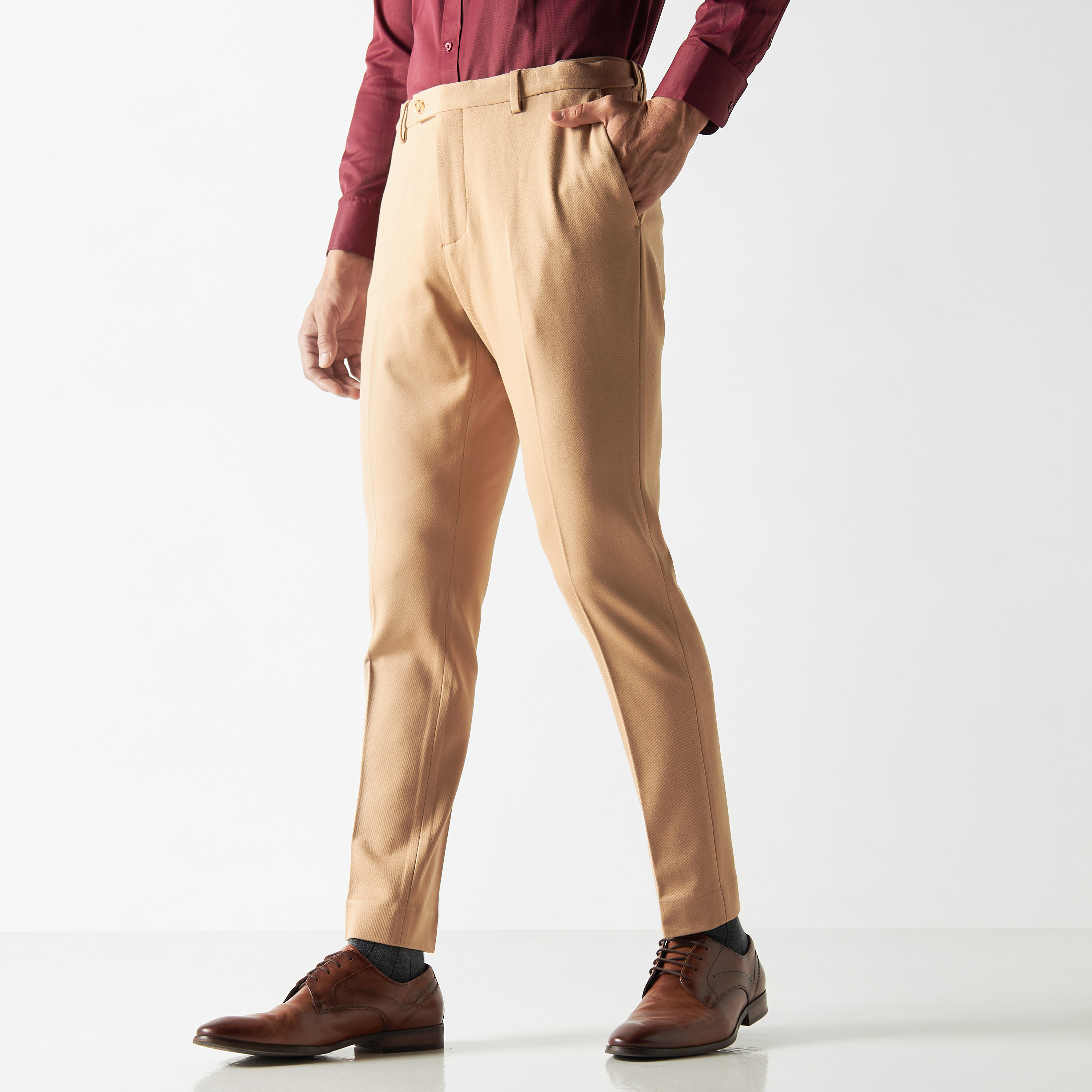 Buy Arrow Patterned Dobby Regular Fit Trousers - NNNOW.com
