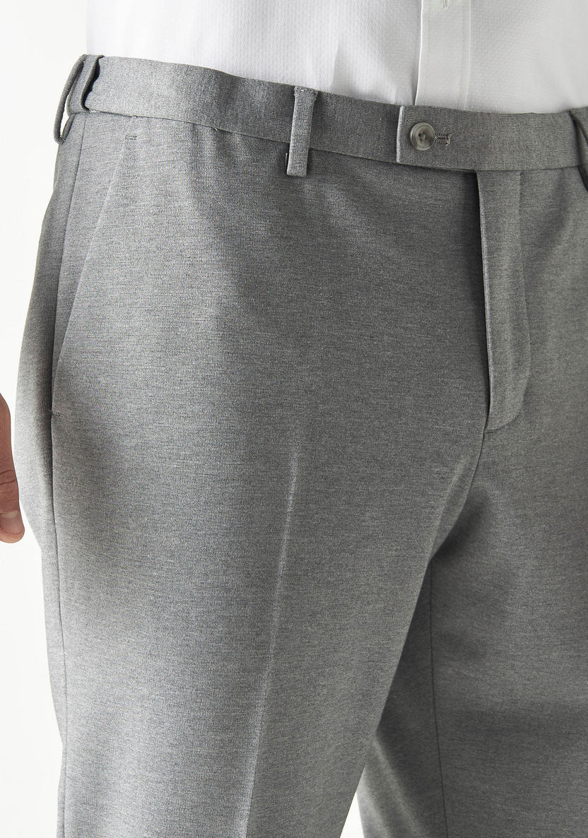 Buy Men's Slim Fit Solid Flexi Waist Pants with Pockets Online ...