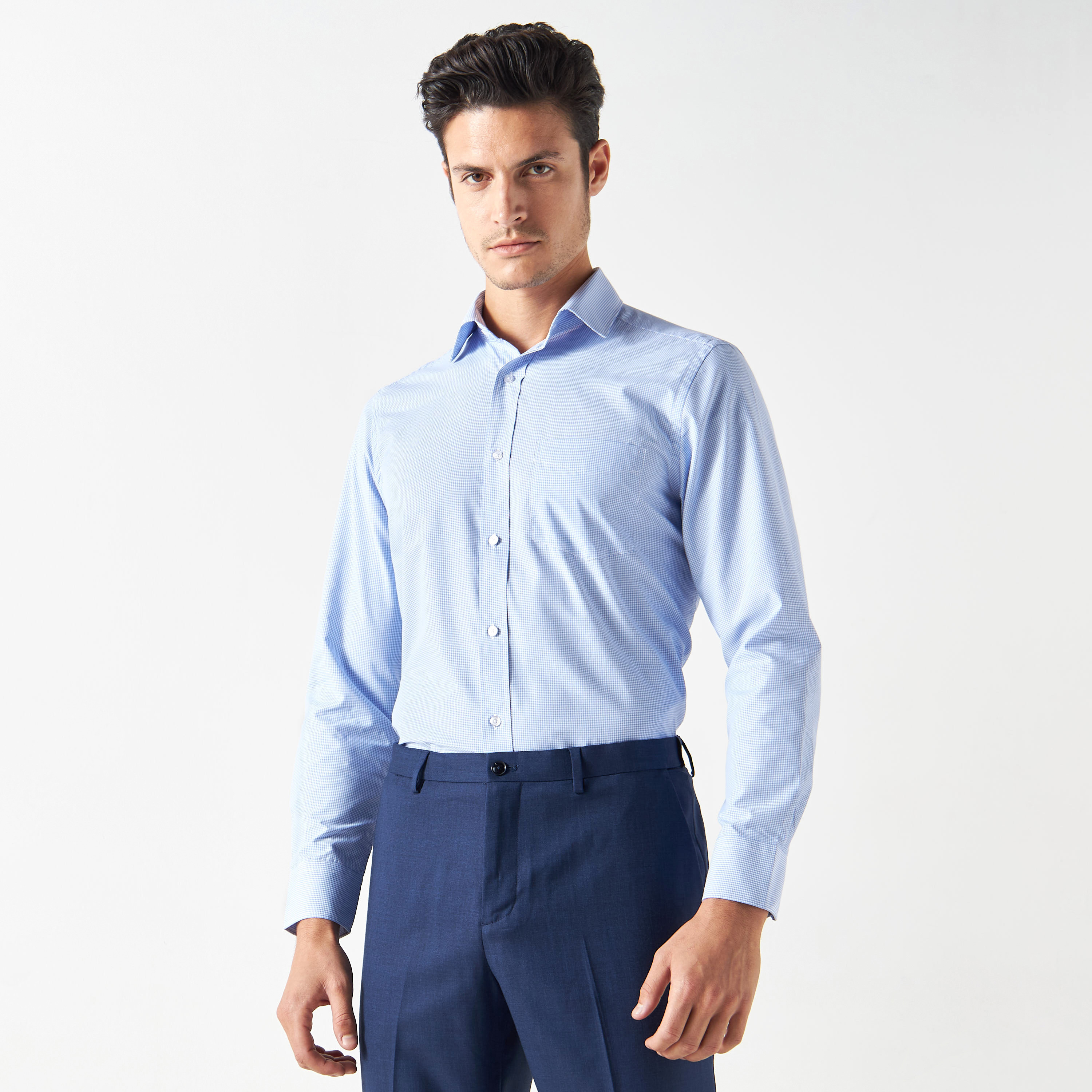 Formal check deals shirt