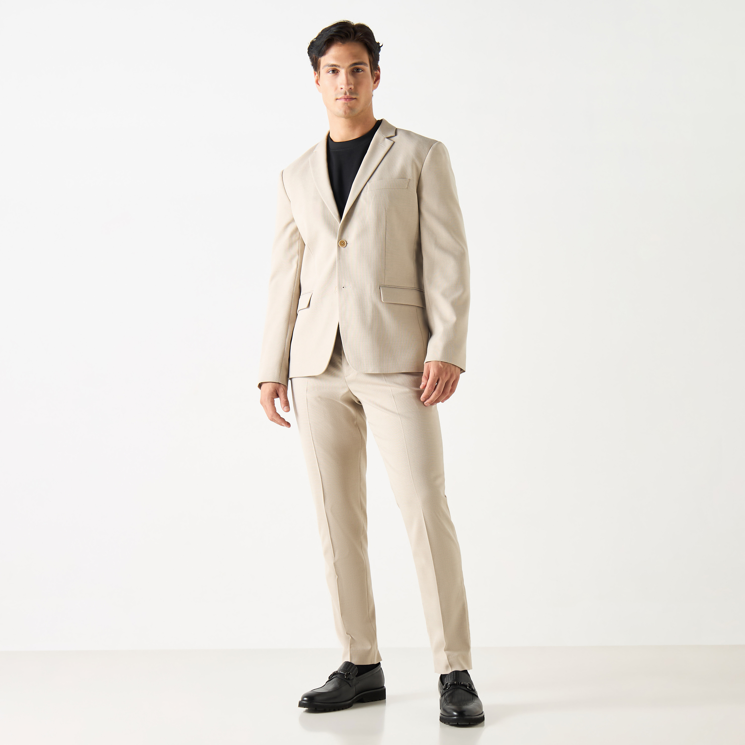Textured Blazer with Notched Lapel and Long Sleeves-men-clothing-jacketsandblazers-blazers-image-10