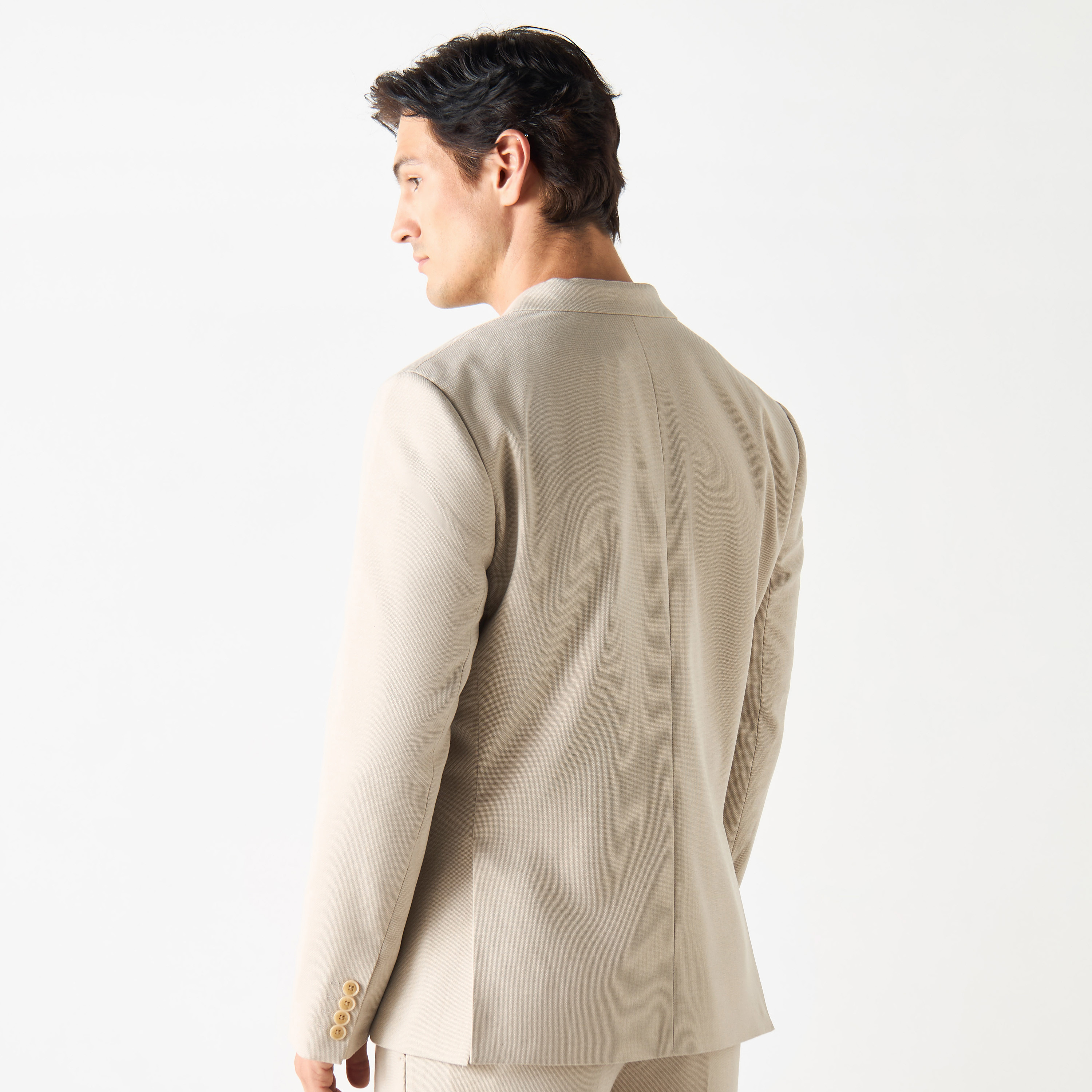 Textured Blazer with Notched Lapel and Long Sleeves-men-clothing-jacketsandblazers-blazers-image-11