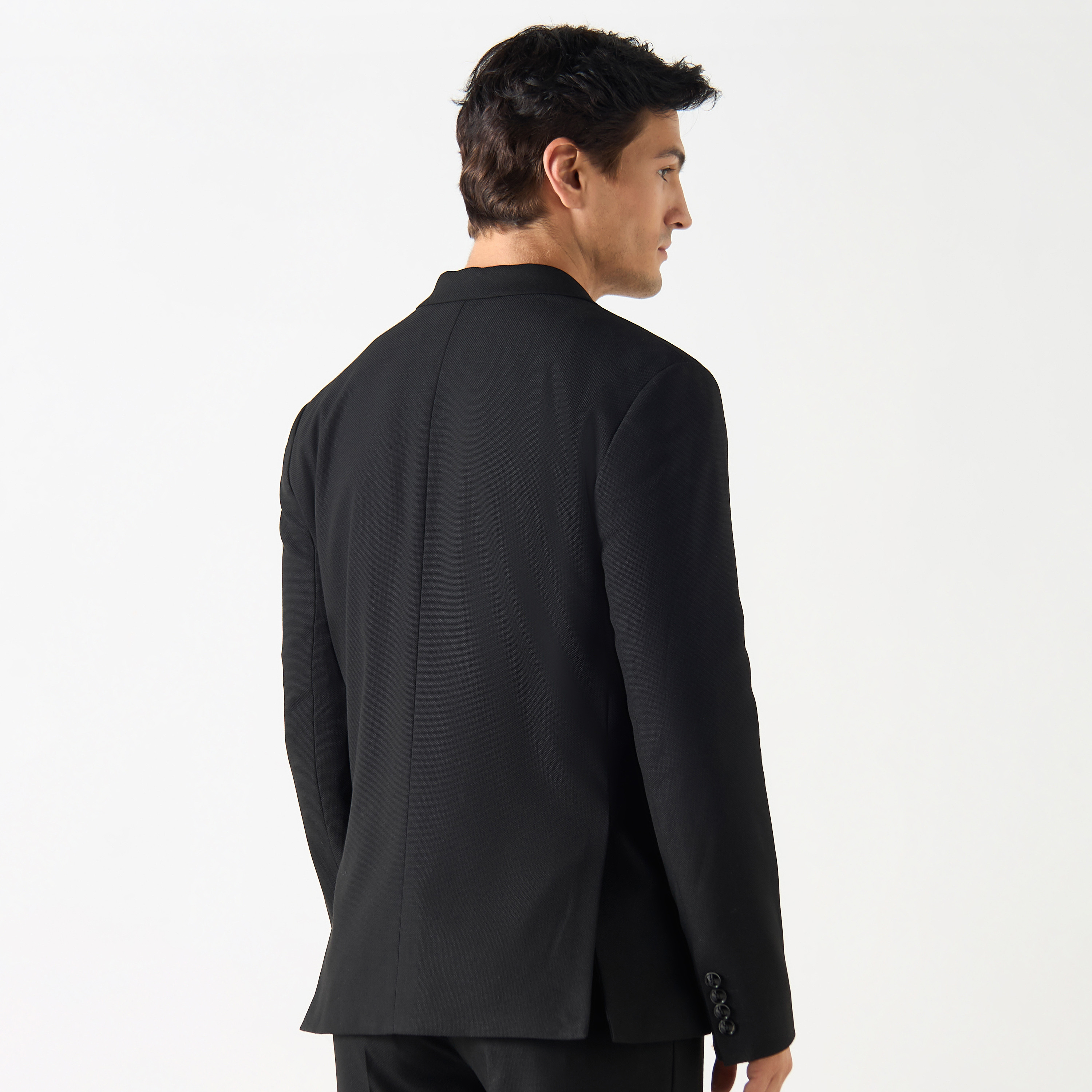 Textured Blazer with Notched Lapel and Long Sleeves-men-clothing-jacketsandblazers-blazers-image-3