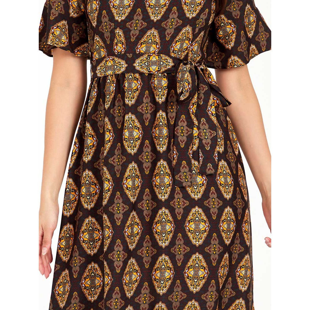 فستان ميدي باكمام قصيرة-women-clothing-dresses-image-3