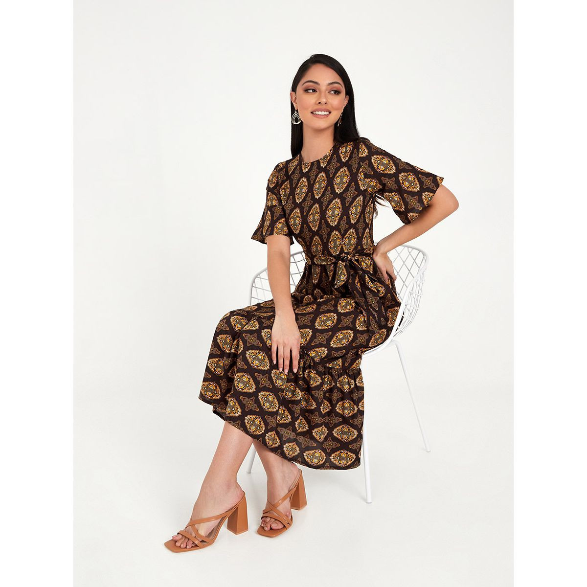 Styli Short Sleeves Abstract Print A-Line Midi Dress-women-clothing-dresses-image-5