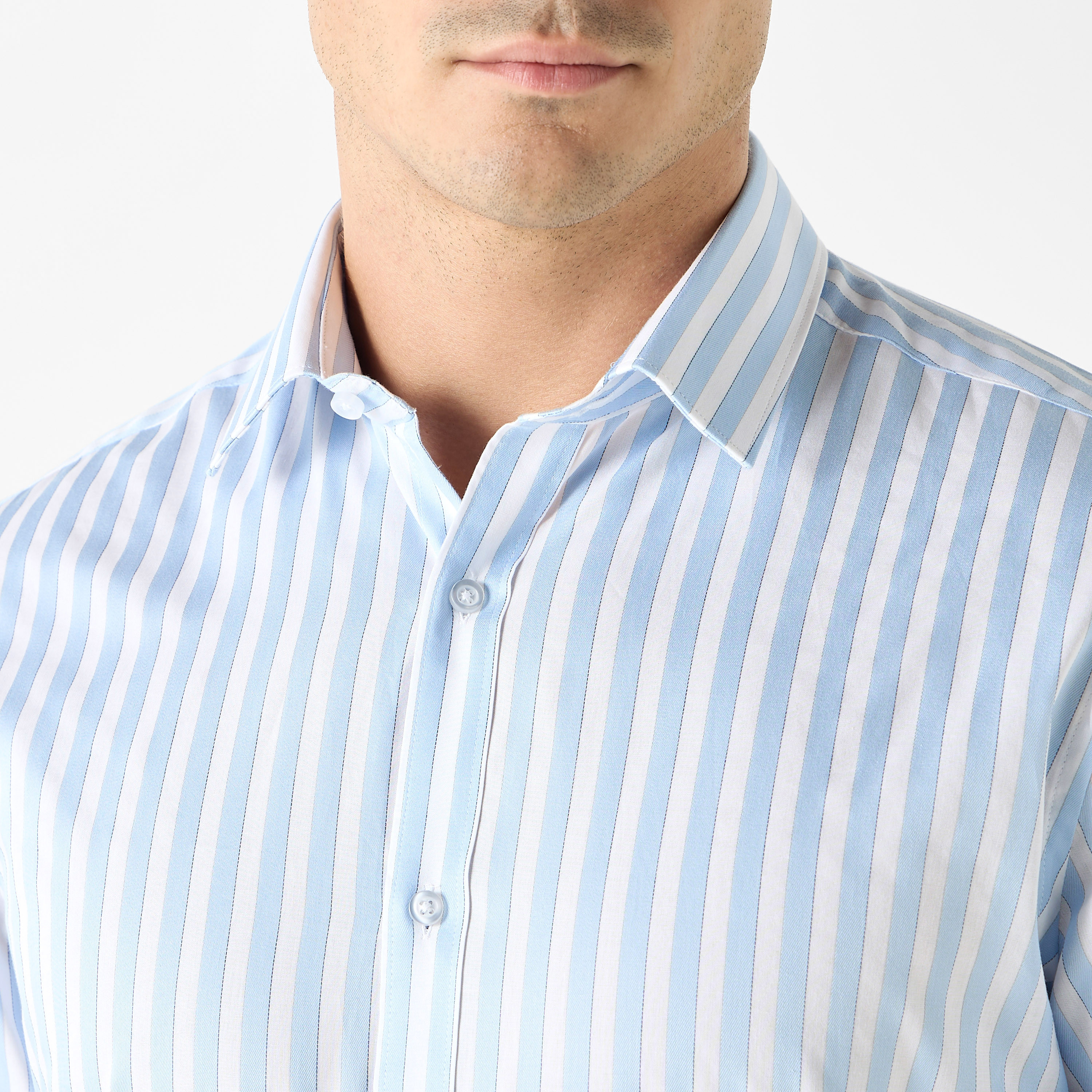 Regular Fit Striped Collared Shirt with Long Sleeves-men-clothing-shirts-image-4