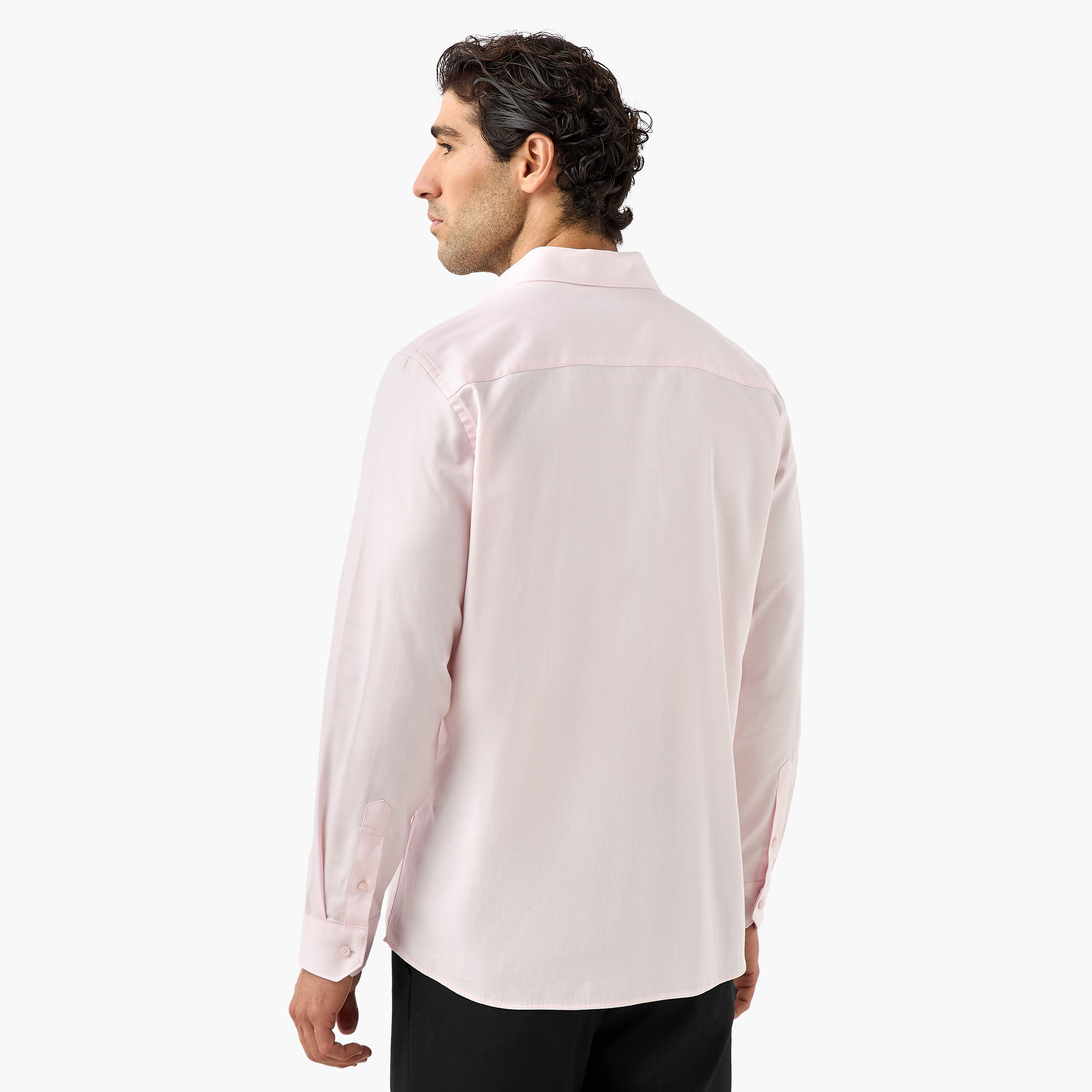 Regular Fit Shirt with Collar and Long Sleeves-men-clothing-shirts-image-9