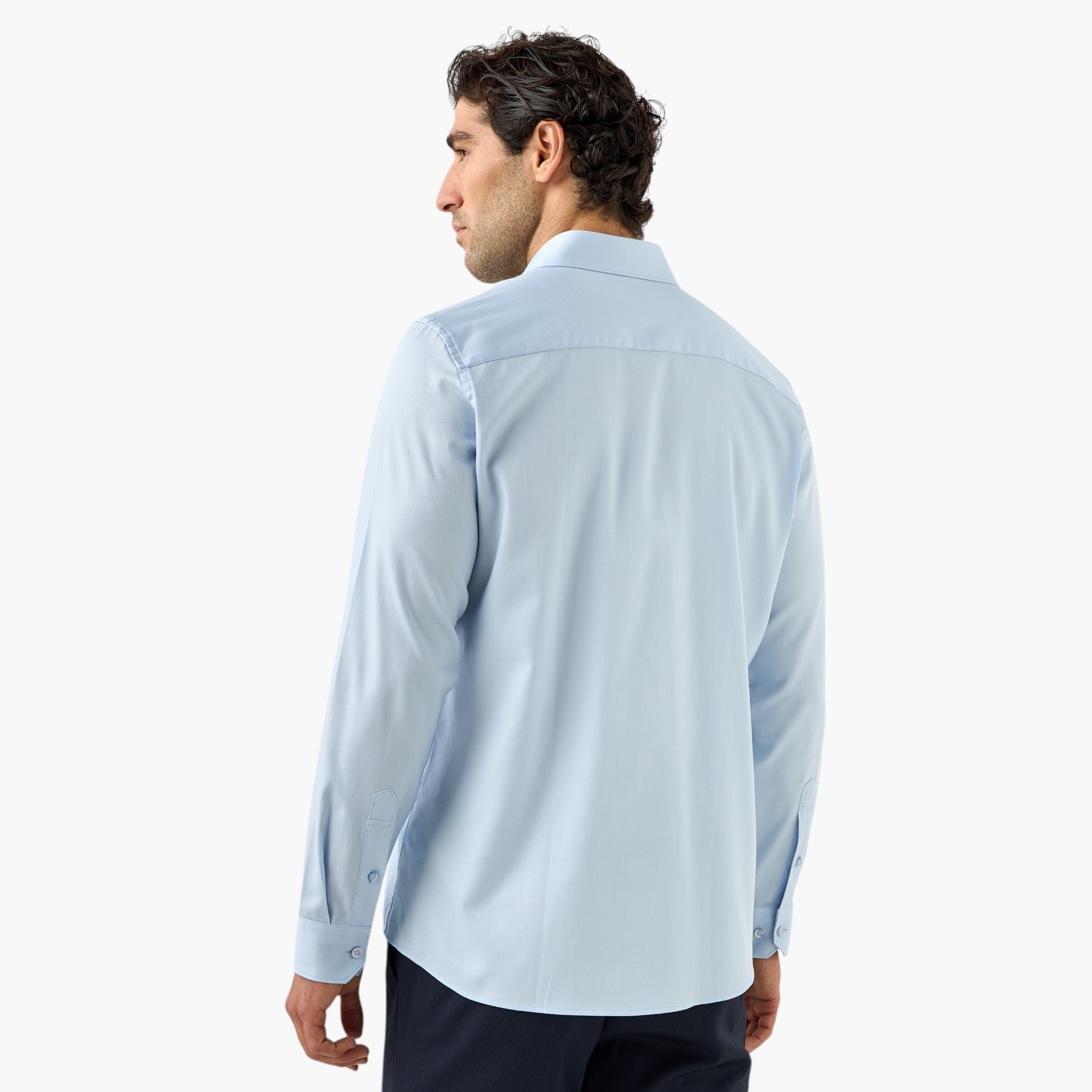 Regular Fit Shirt with Collar and Long Sleeves-men-clothing-shirts-image-15