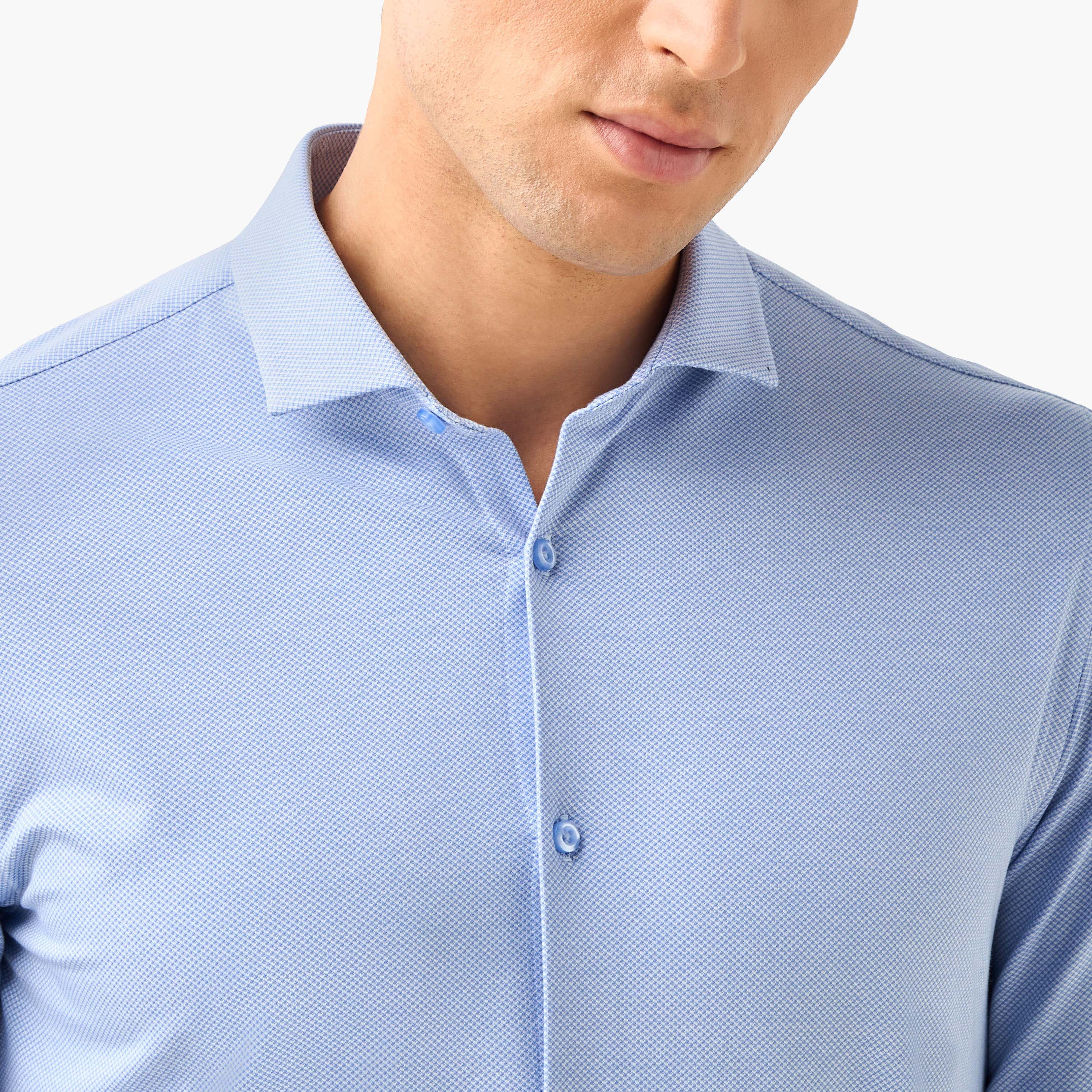Slim Fit Textured Shirt with Long Sleeves-men-clothing-shirts-image-4