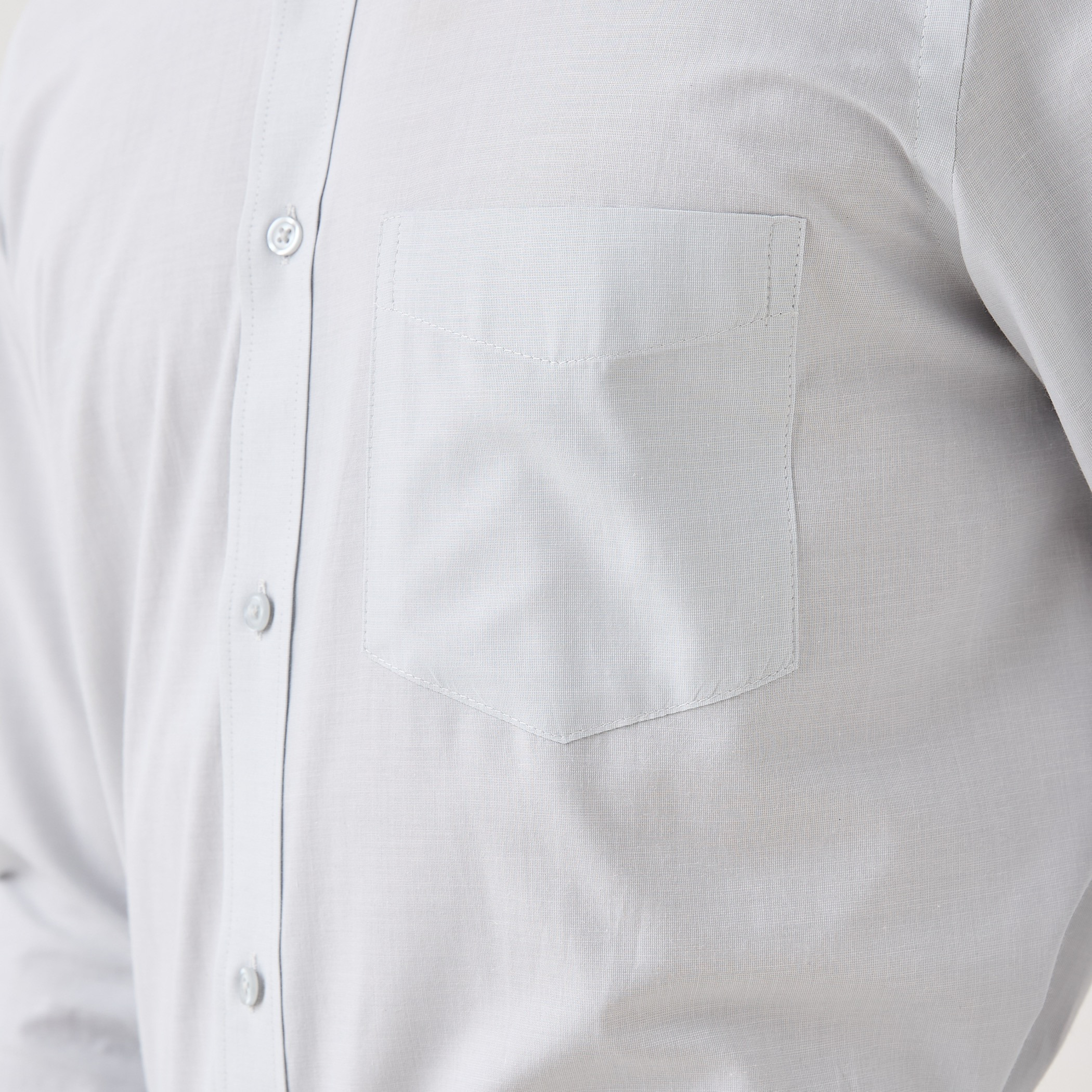 Regular Fit Checked Collared Shirt with Chest Pocket-men-clothing-shirts-image-6