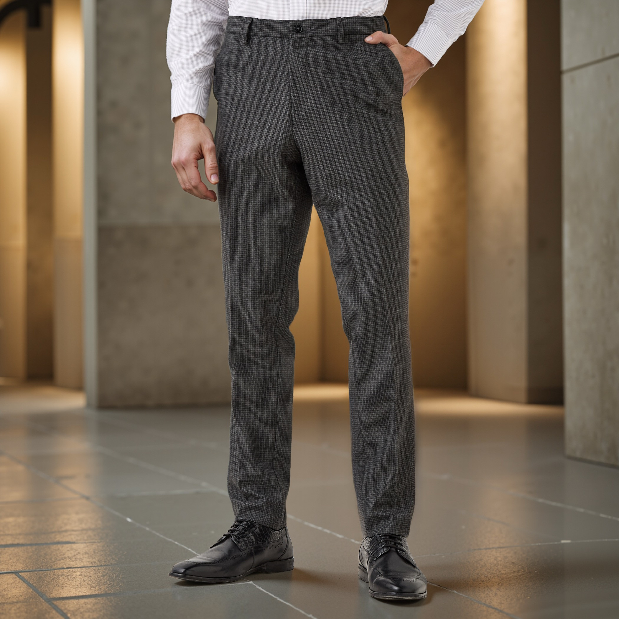 Textured Formal Trousers with Pockets-men-clothing-bottoms-trousersandchinos-trousers-image-1