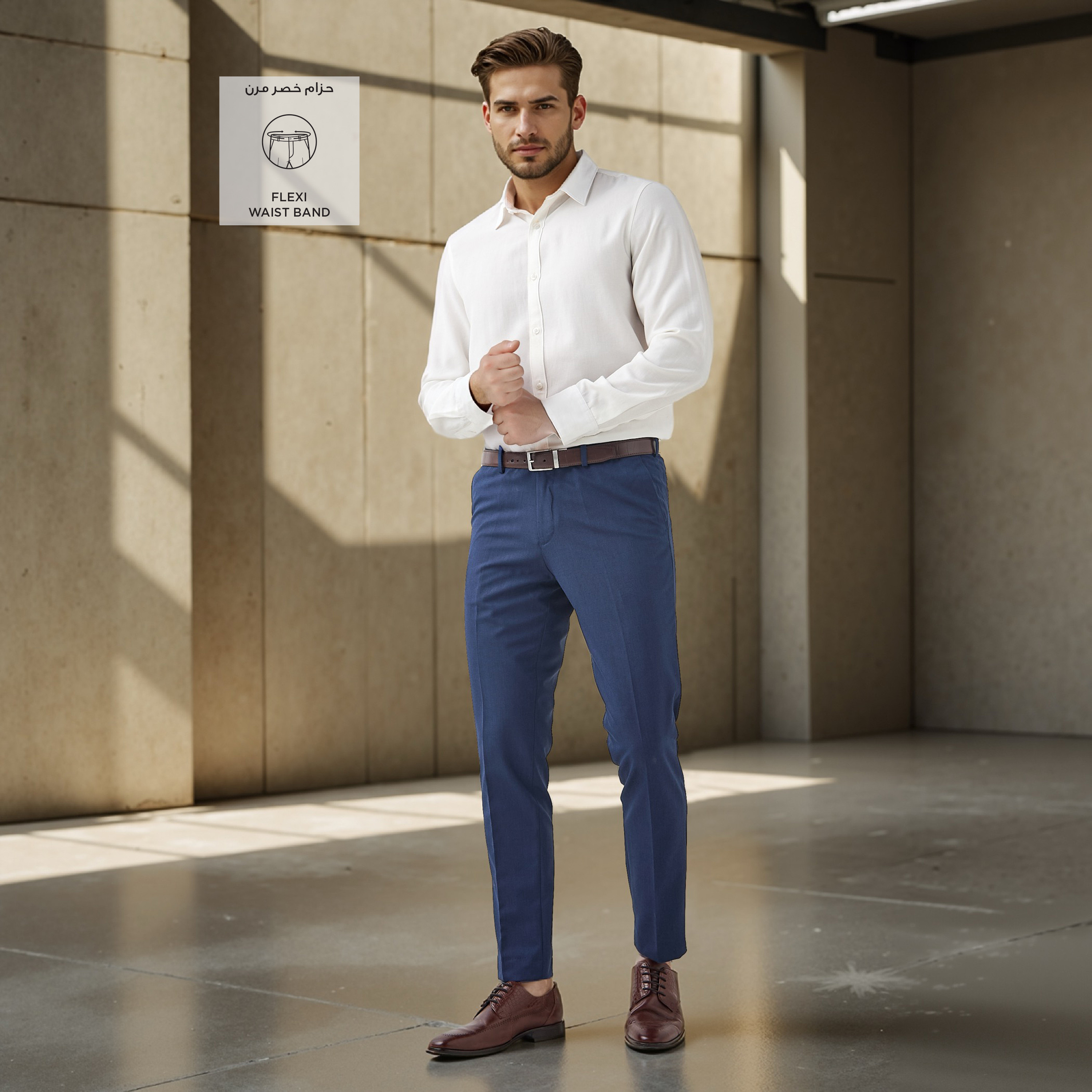 Textured Formal Trousers with Pockets-men-clothing-bottoms-trousersandchinos-trousers-image-2