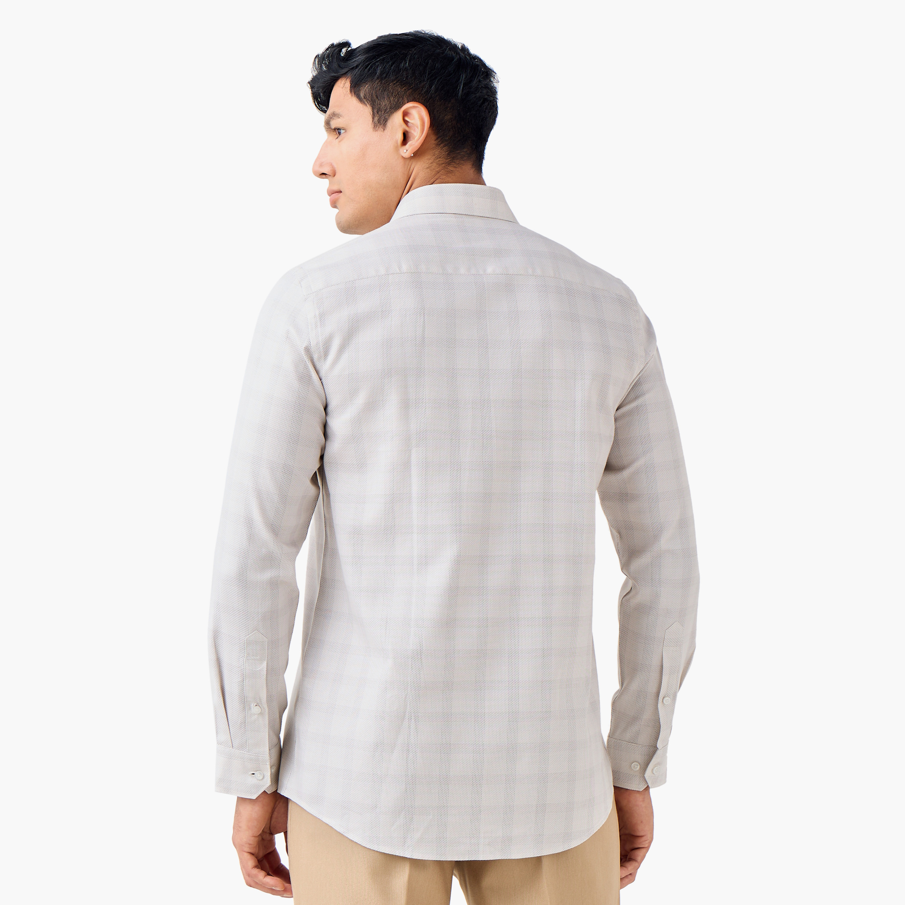 قميص كاروهات بقصة عادية وياقة عادية-men-clothing-shirts-image-3