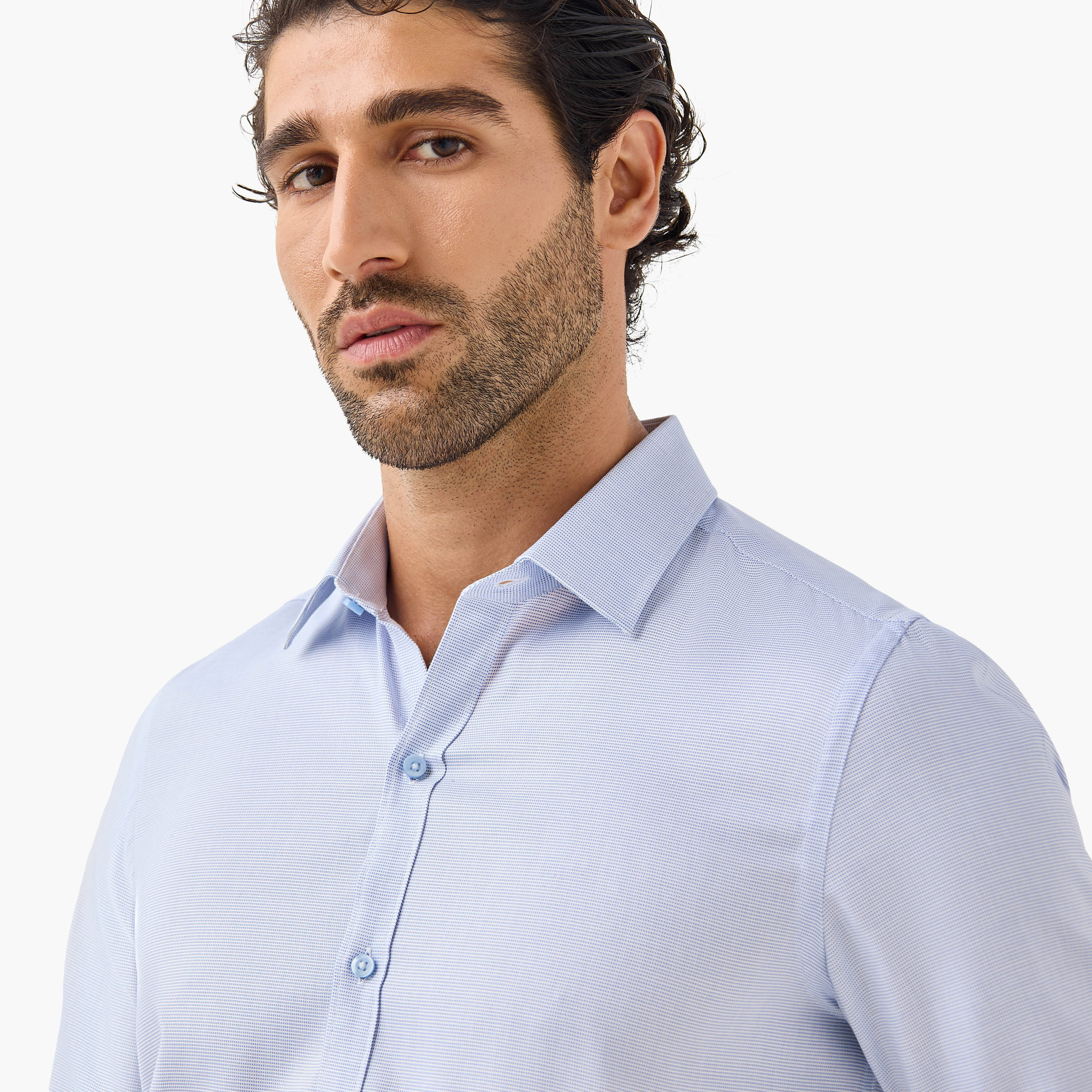 قميص بارز الملمس بقصّة عادية وياقة عادية-men-clothing-shirts-image-4